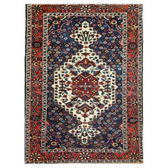 Early 20th Century Persian Bakhtiari Bibibaft Area Rug