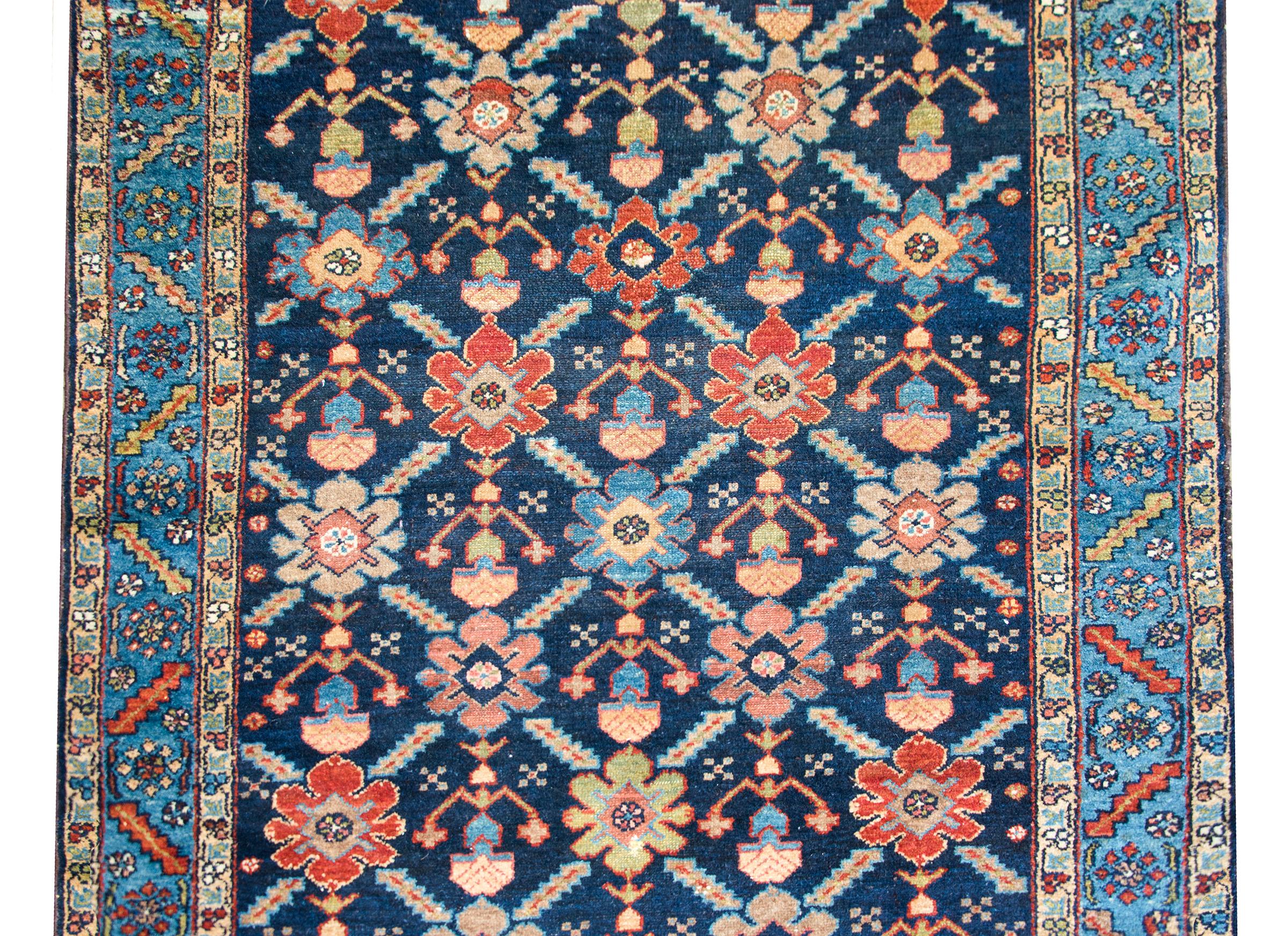 Hand-Knotted Early 20th Century Persian Bakhtiari Rug For Sale