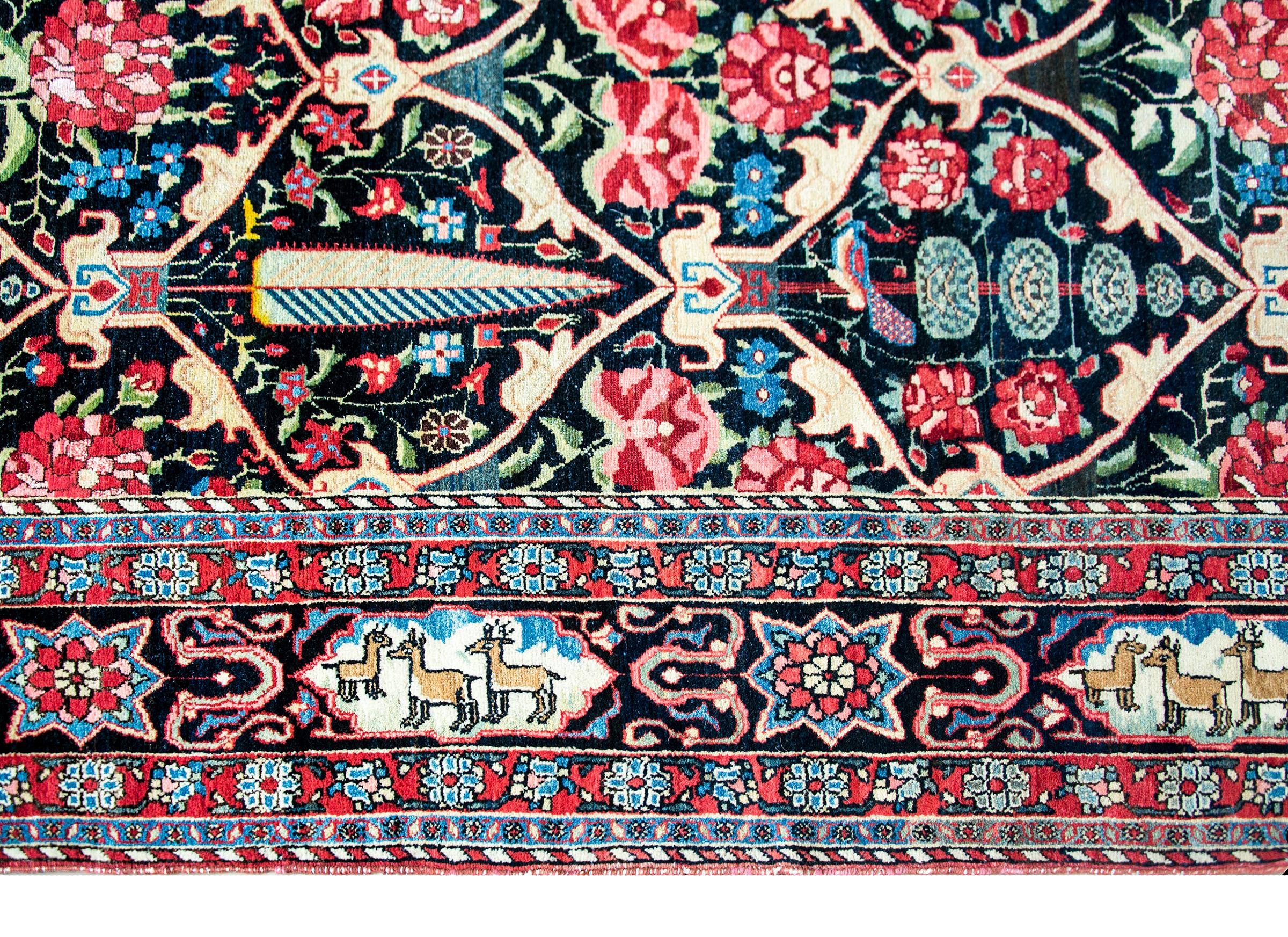 Hand-Knotted Early 20th Century Persian Bakhtiari Rug For Sale