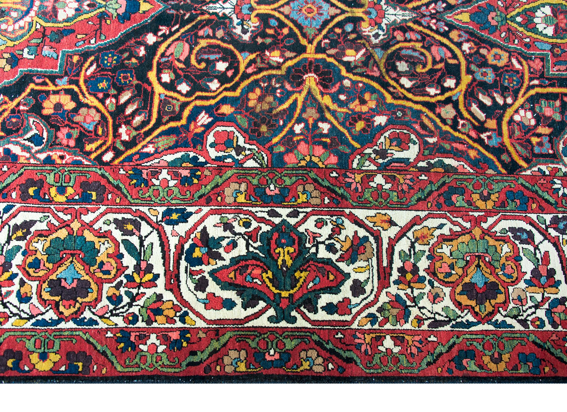 Hand-Knotted Early 20th Century Persian Bakhtiari Rug For Sale
