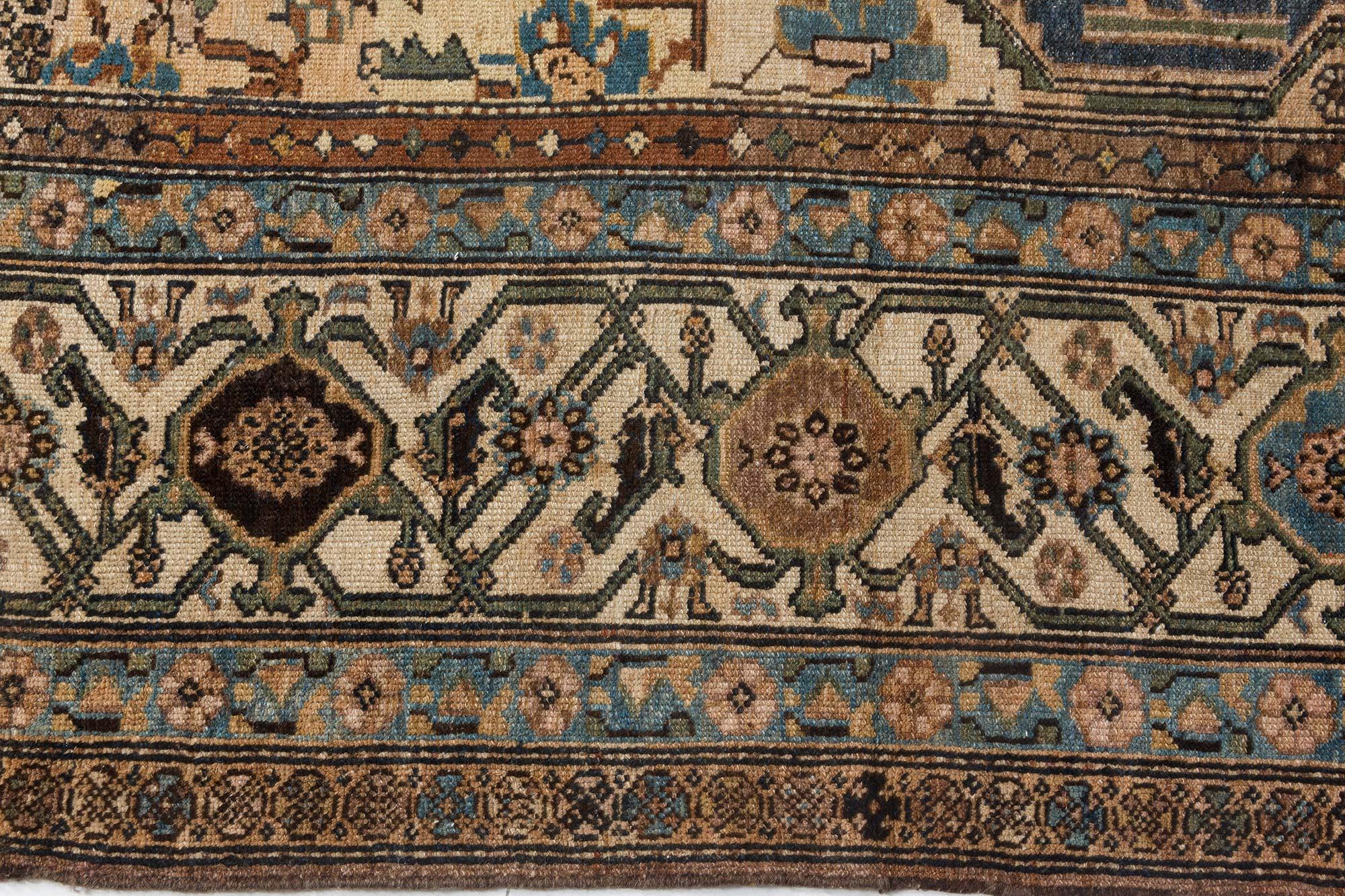 Wool Early 20th Century Persian Bakhtiari Rug For Sale