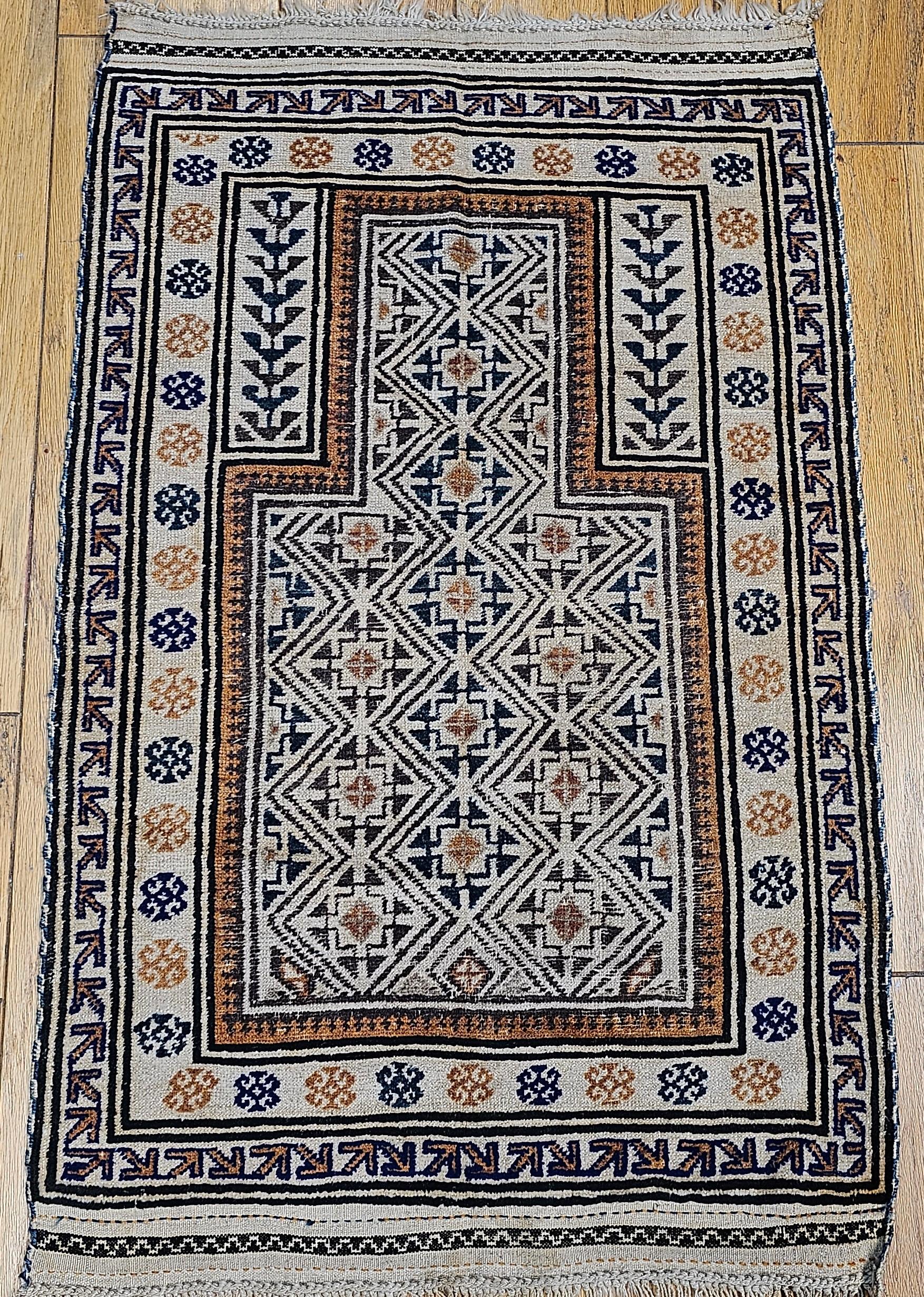 Early 1900s Persian Baluch area rug in a 