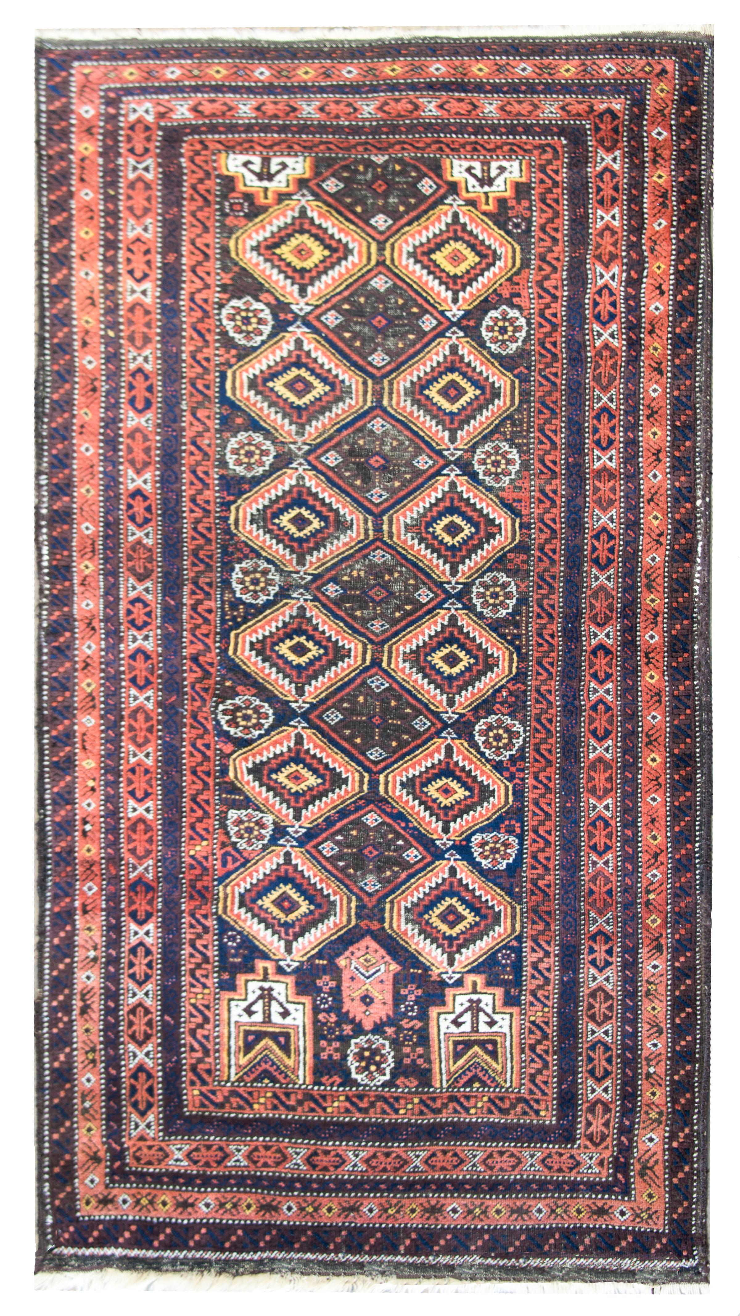 Early 20th Century Persian Baluch Rug For Sale 5