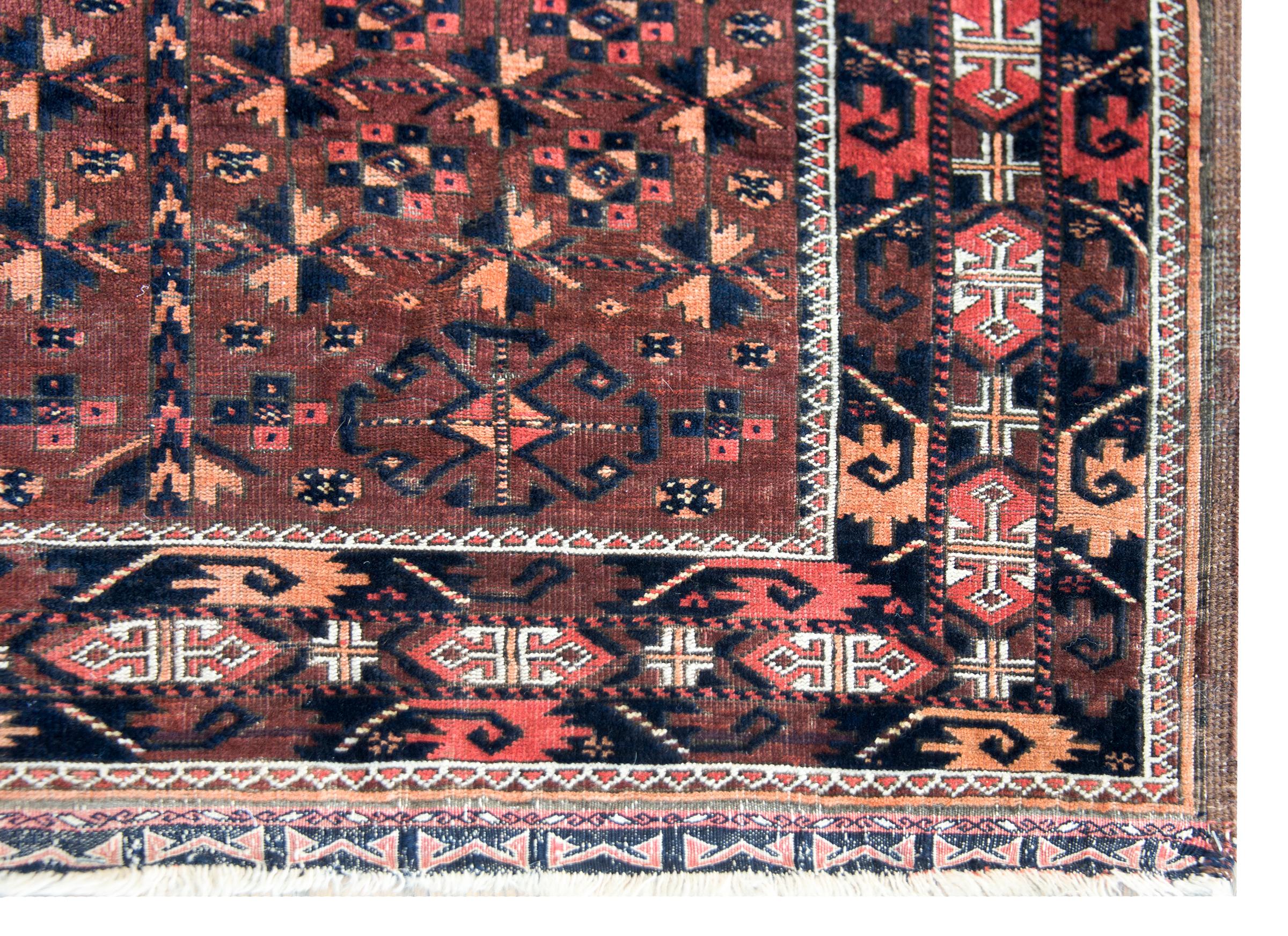 Early 20th Century Persian Baluch Rug For Sale 5