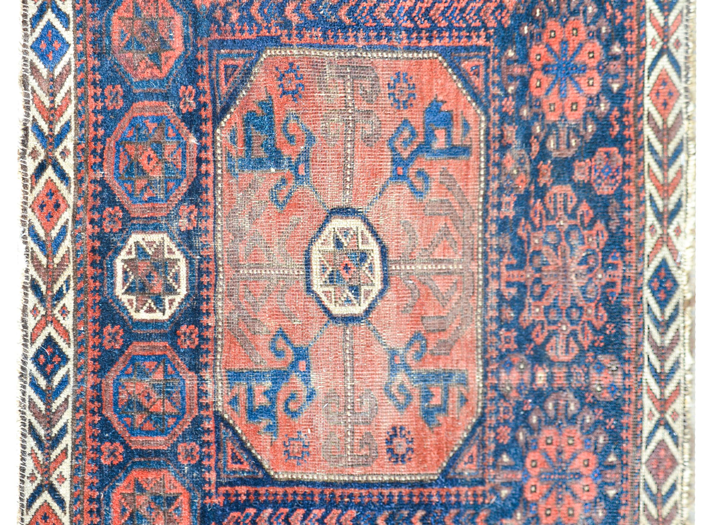 Tribal Early 20th Century Persian Baluch Rug For Sale