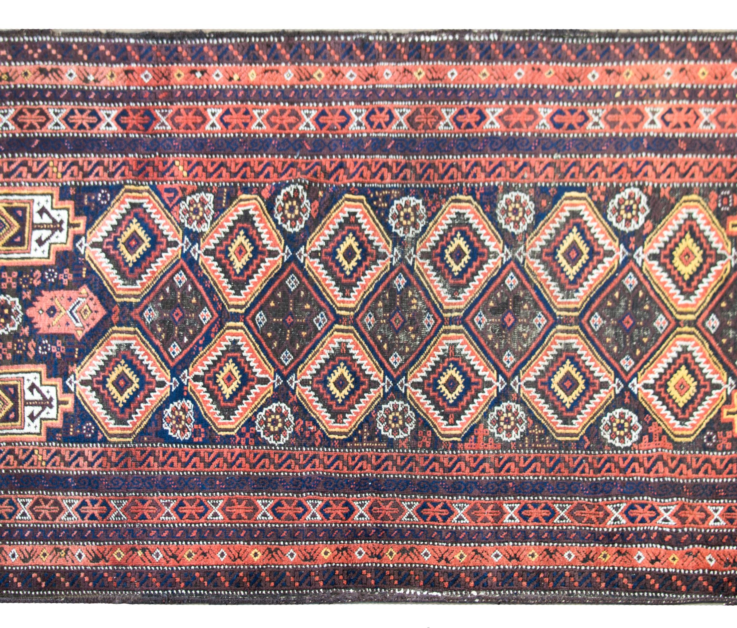 Tribal Early 20th Century Persian Baluch Rug For Sale