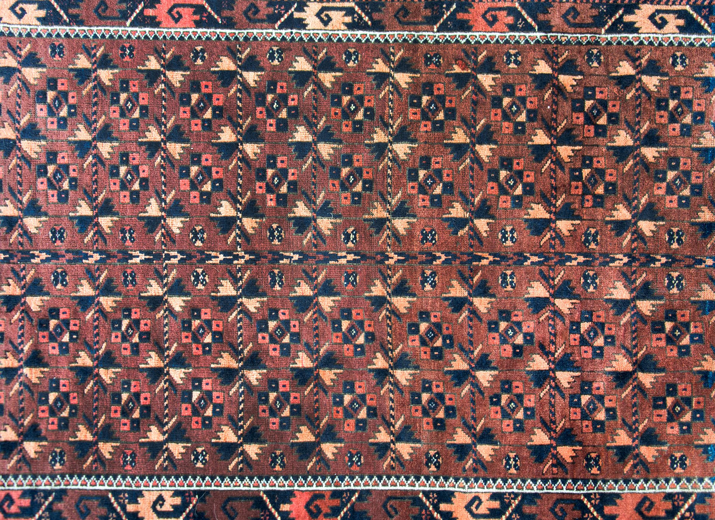 Wool Early 20th Century Persian Baluch Rug For Sale