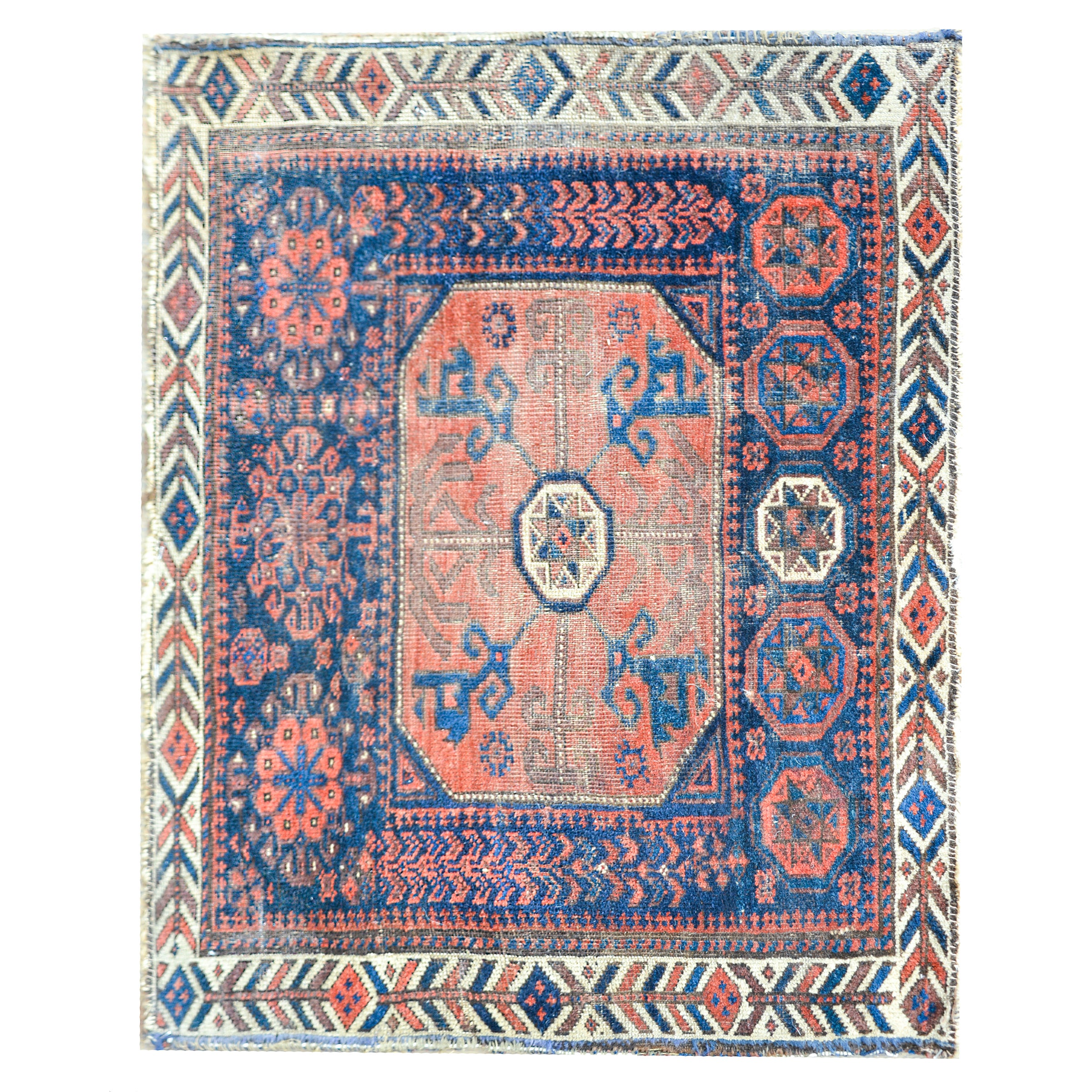 Alfombra persa baluch de principios del siglo XX