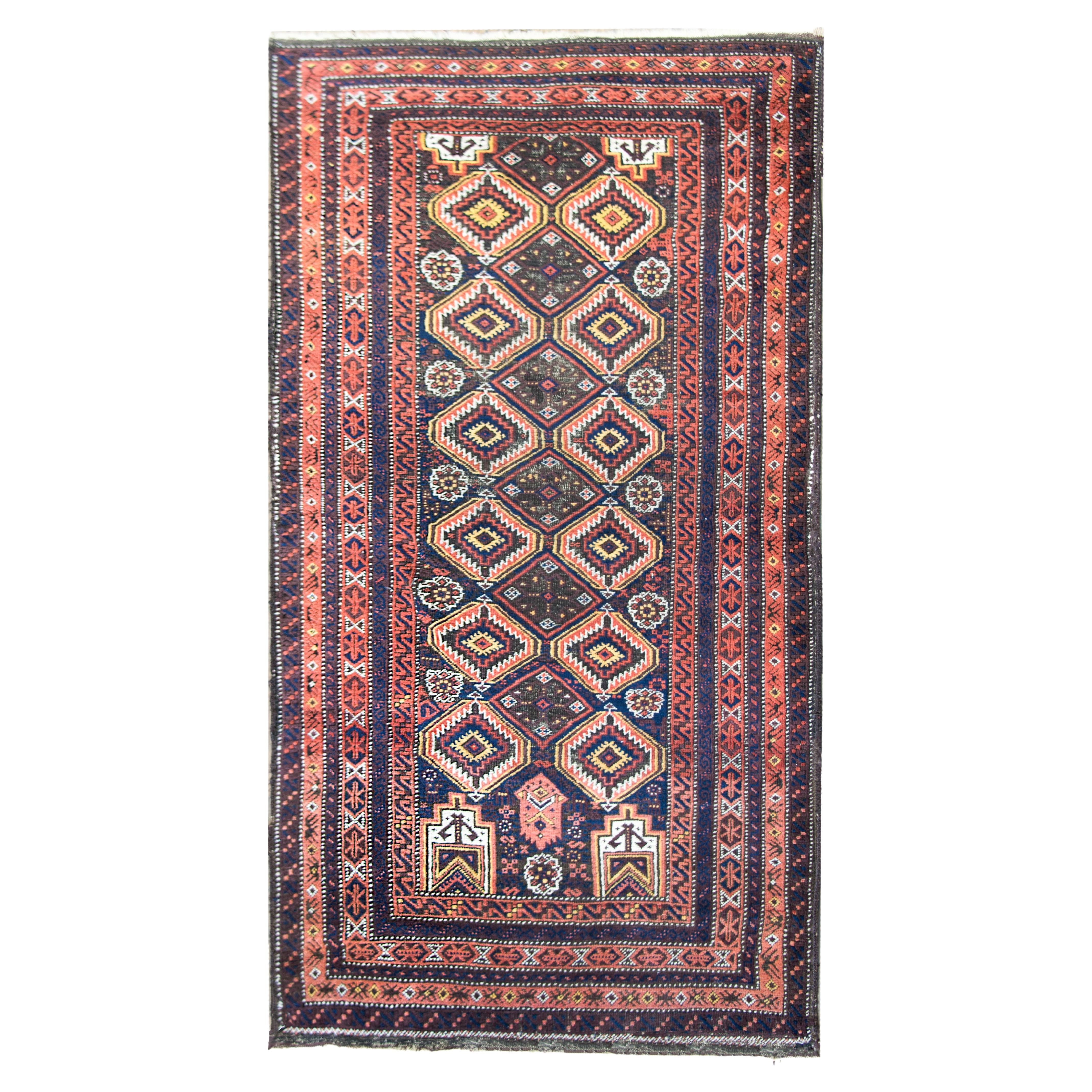 Early 20th Century Persian Baluch Rug For Sale