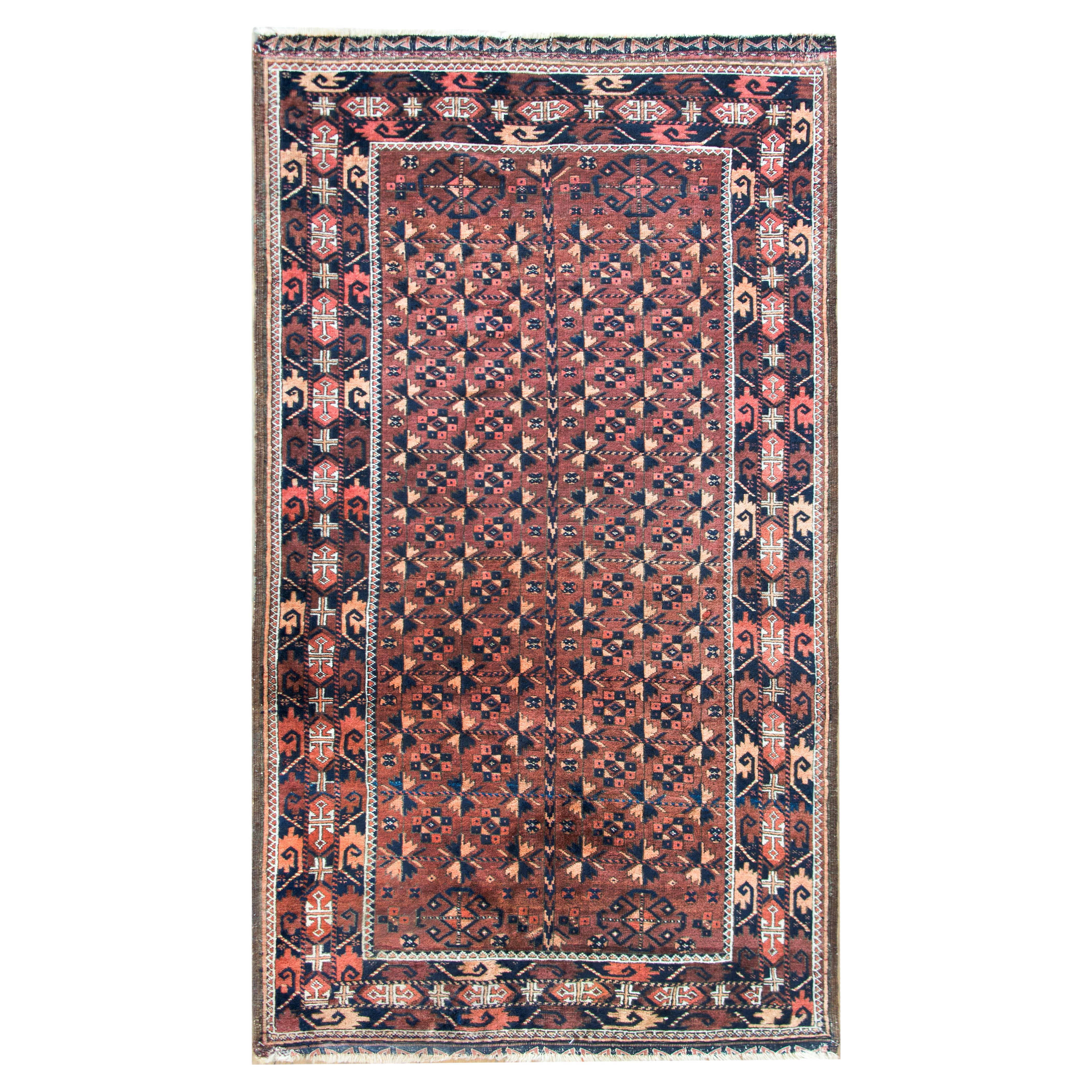 Early 20th Century Persian Baluch Rug For Sale