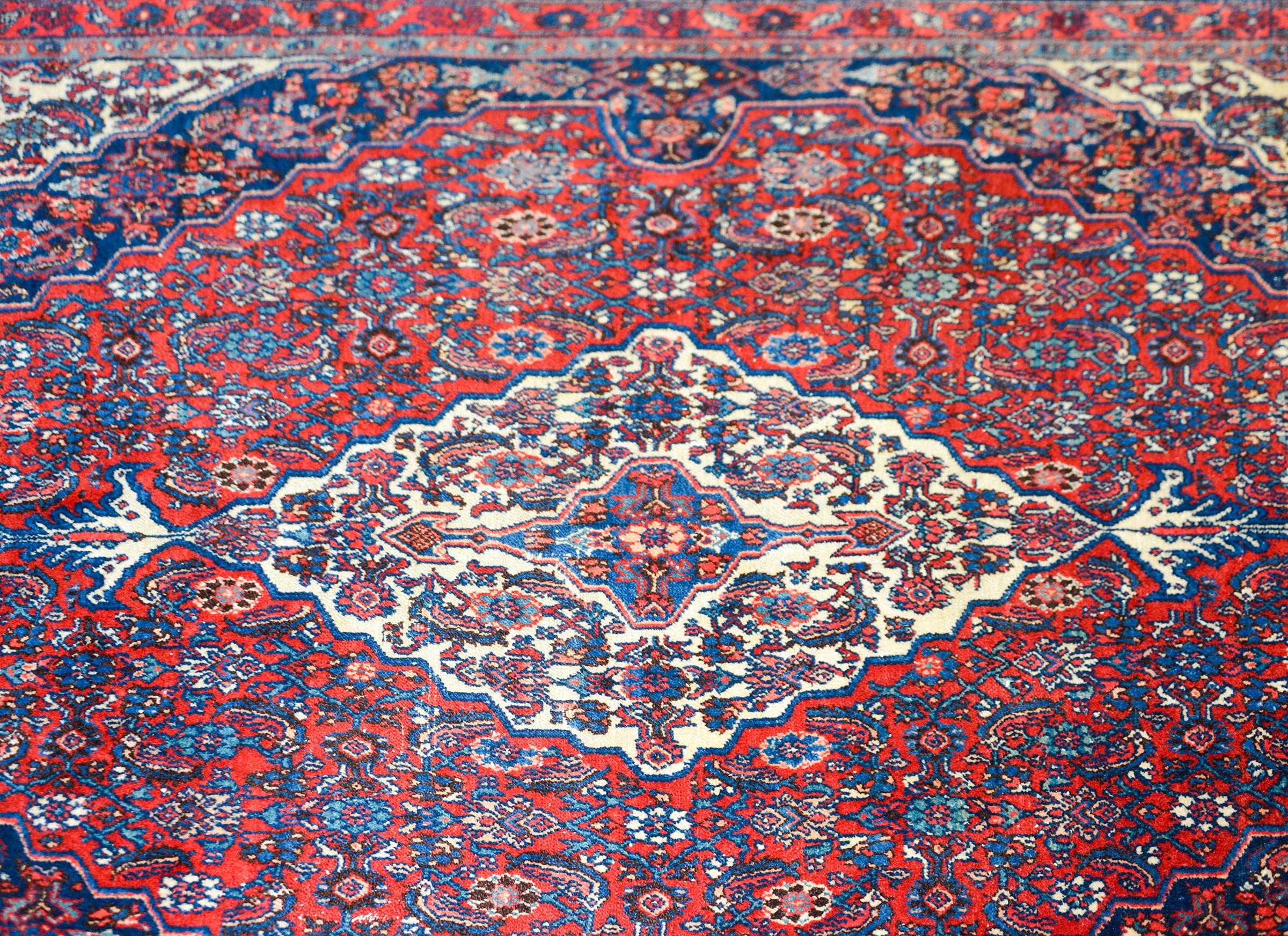 Hand-Knotted Early 20th Century Persian Bibikabad Rug For Sale
