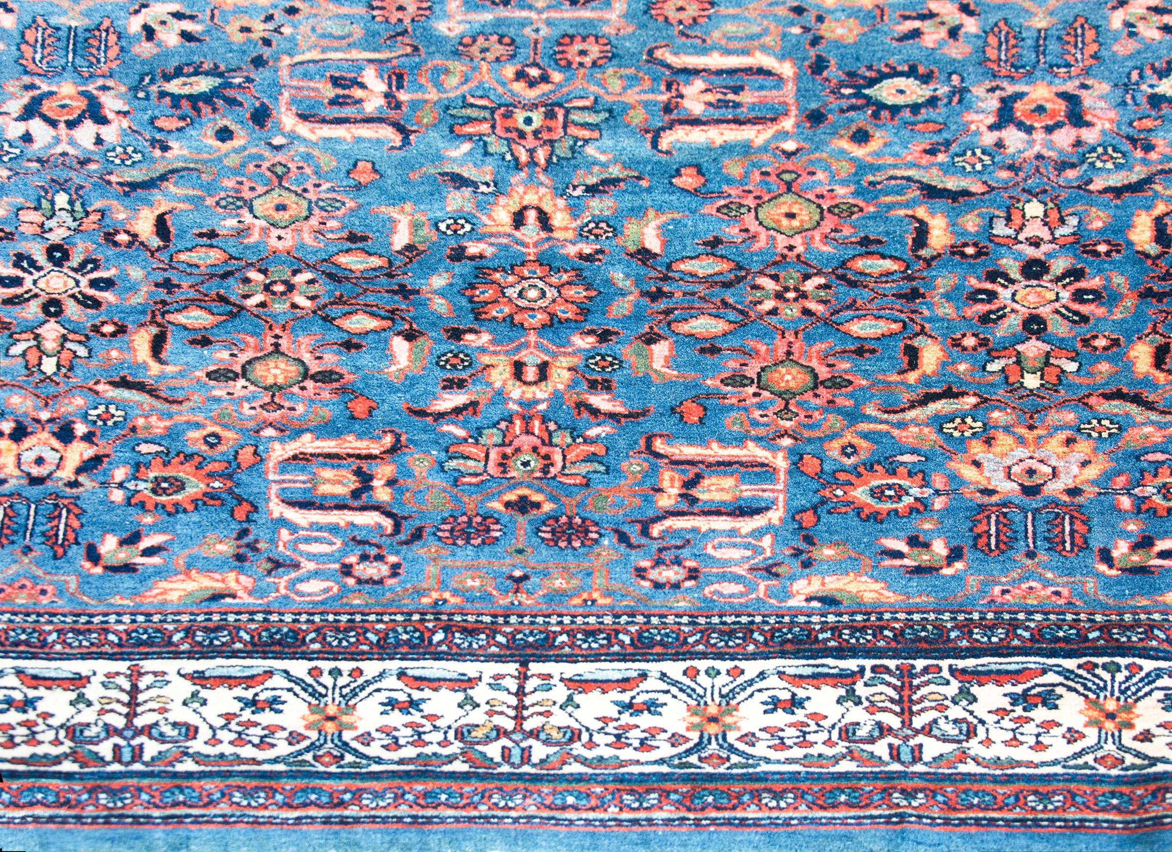 Hand-Knotted Early 20th Century Persian Bibikibad Rug For Sale