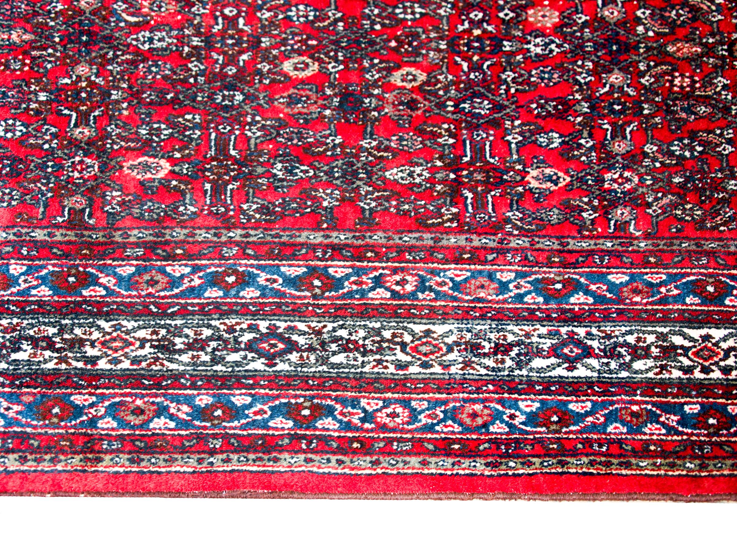 Hand-Knotted Early 20th Century Persian Bibikibad Rug For Sale