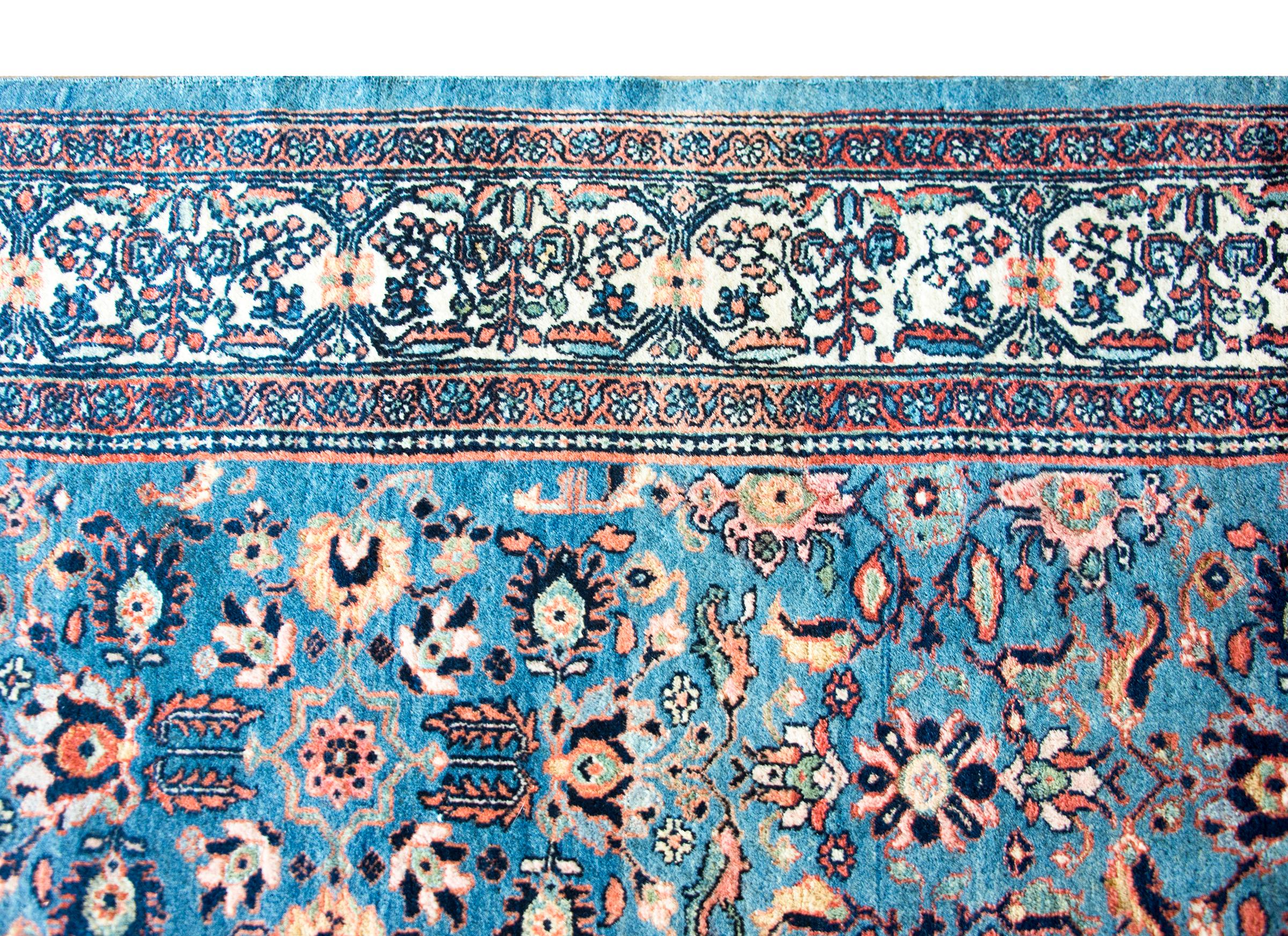 Early 20th Century Persian Bibikibad Rug For Sale 4