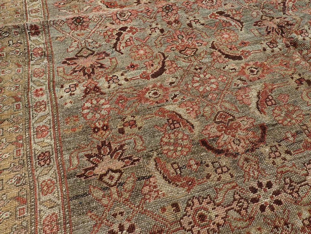 Rustic Early 20th Century Persian Bidjar Accent Carpet For Sale