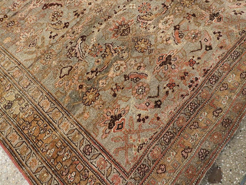 Wool Early 20th Century Persian Bidjar Accent Carpet For Sale
