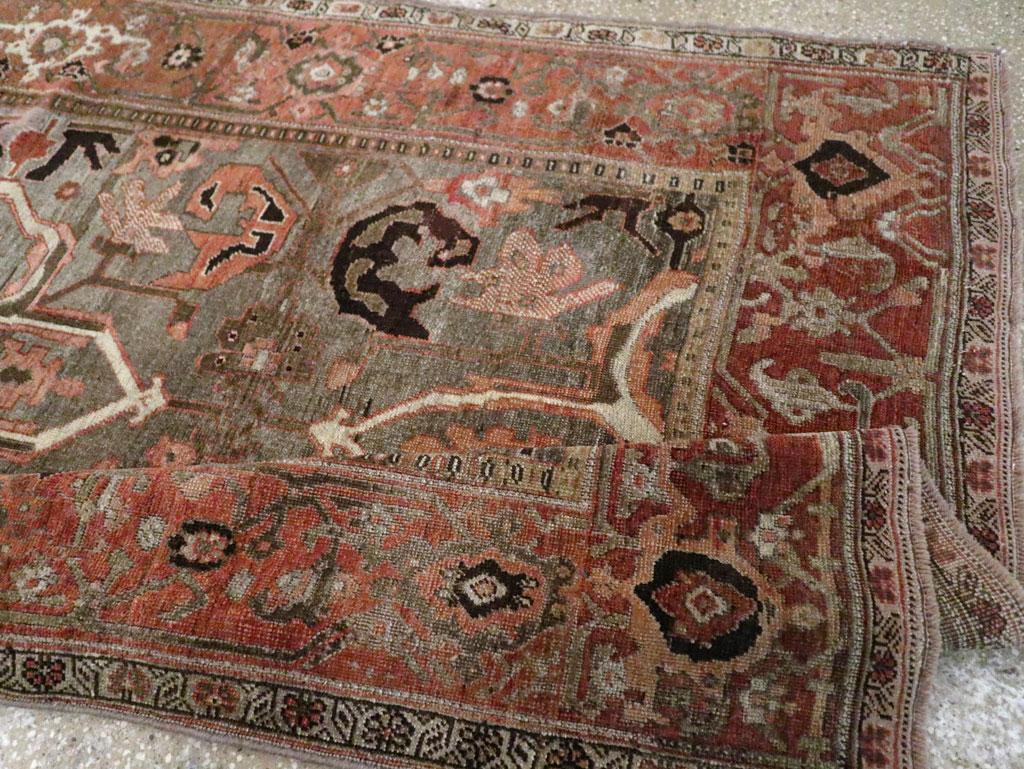 Early 20th Century Persian Bidjar Accent Rug For Sale 1