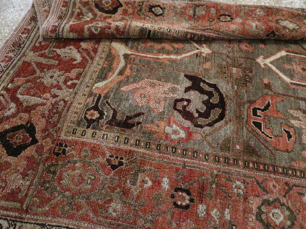 Early 20th Century Persian Bidjar Accent Rug For Sale 2