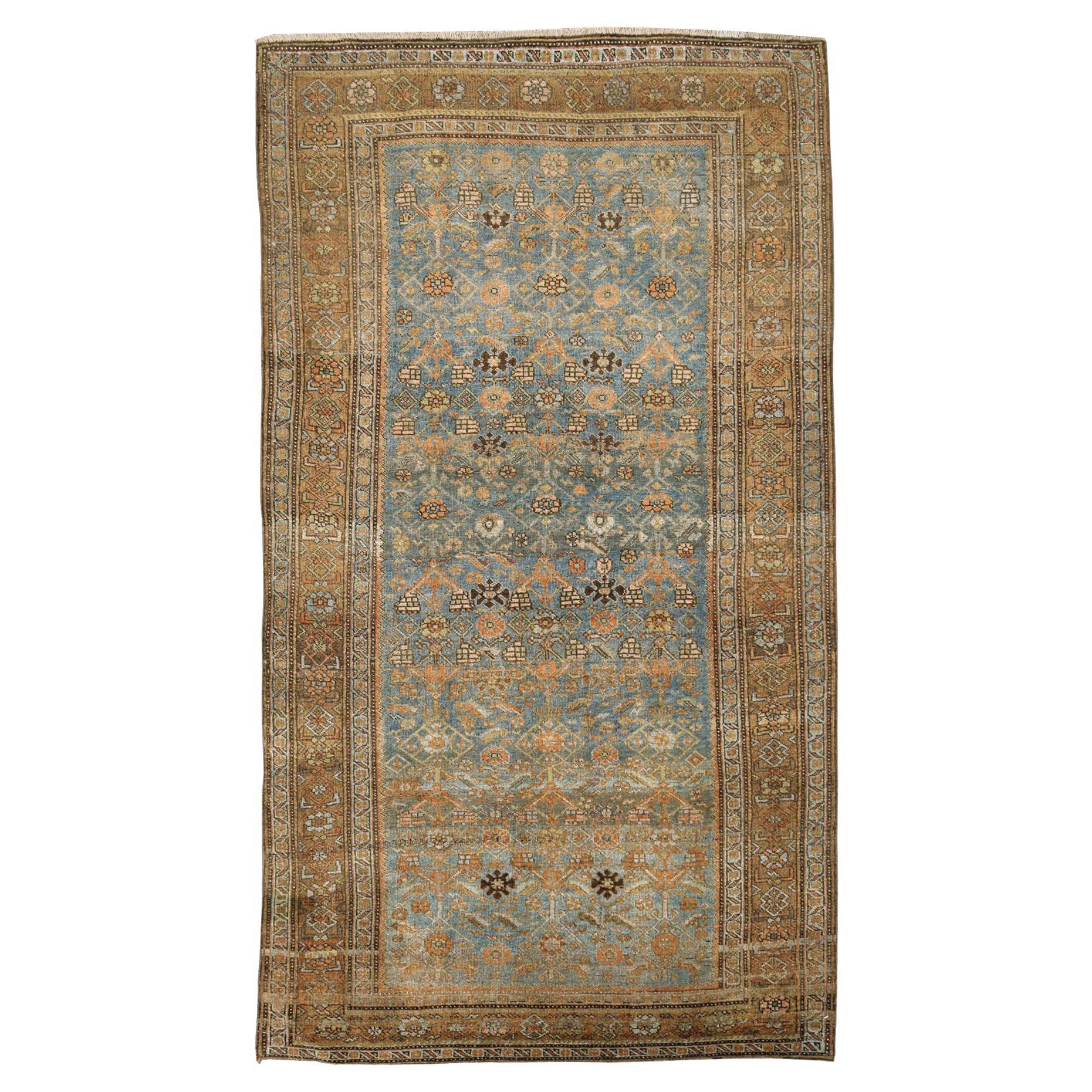 Early 20th Century Persian Bidjar Accent Rug