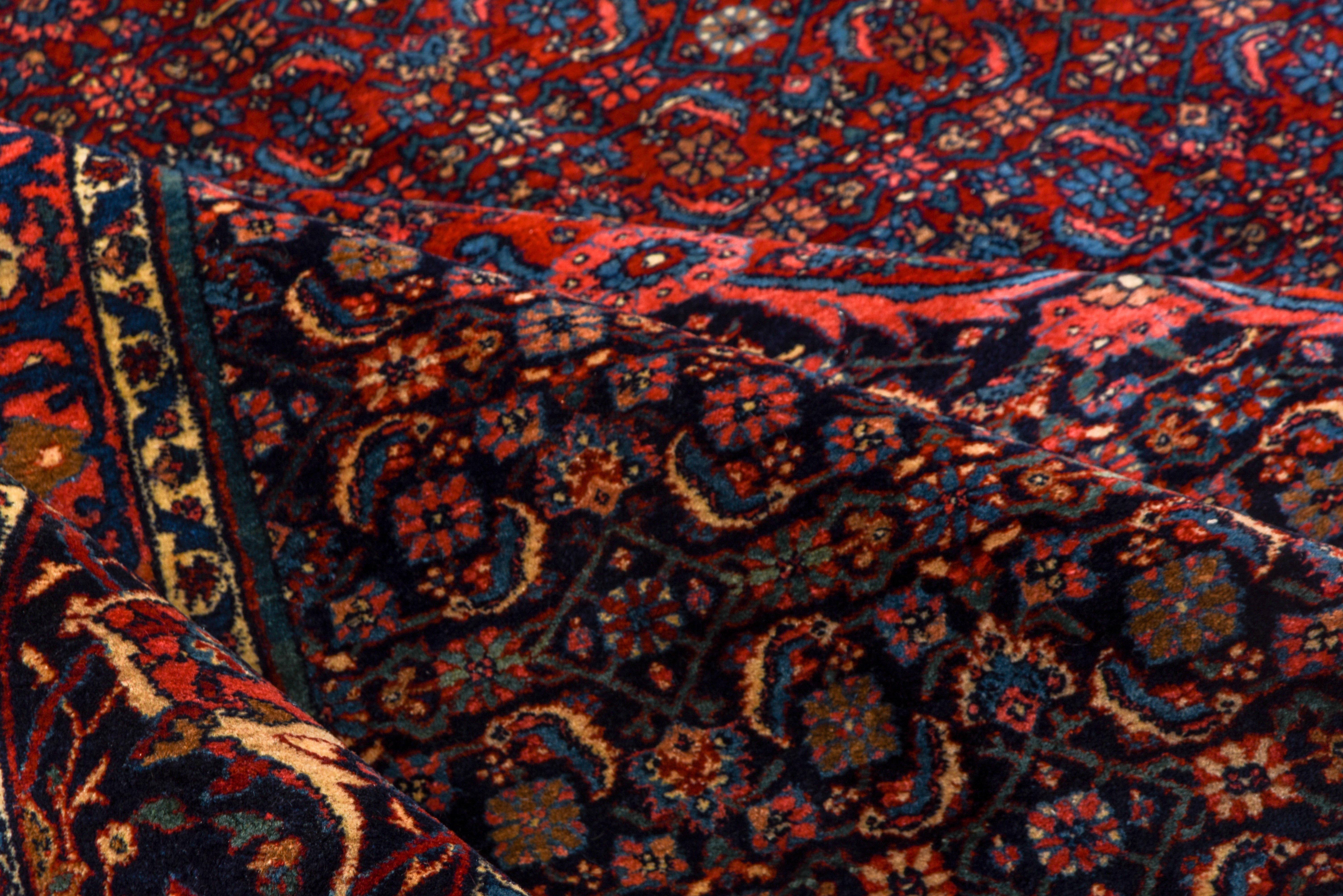 Early 20th Century Tribal Persian Bidjar Carpet, Red Field