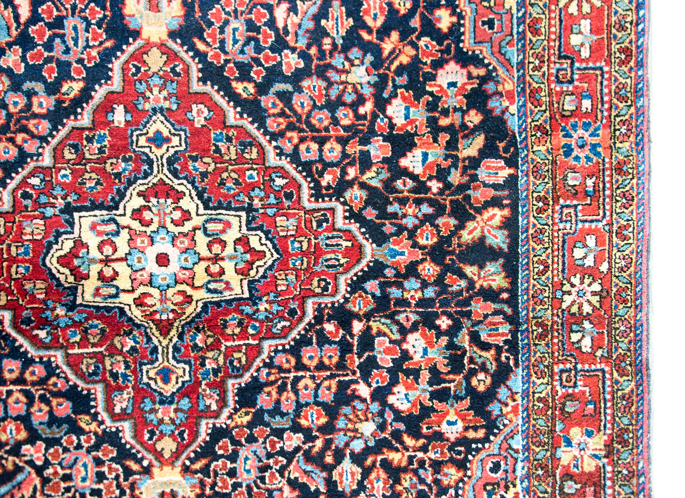 Hand-Knotted Early 20th Century Persian Bidjar Rug For Sale