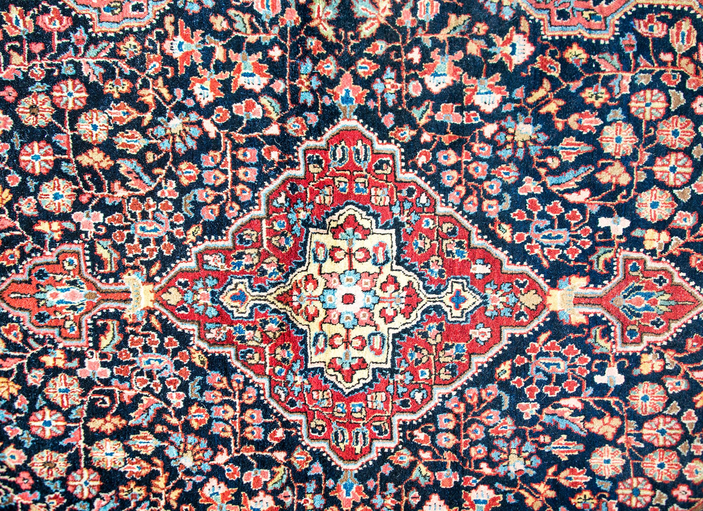 Wool Early 20th Century Persian Bidjar Rug For Sale