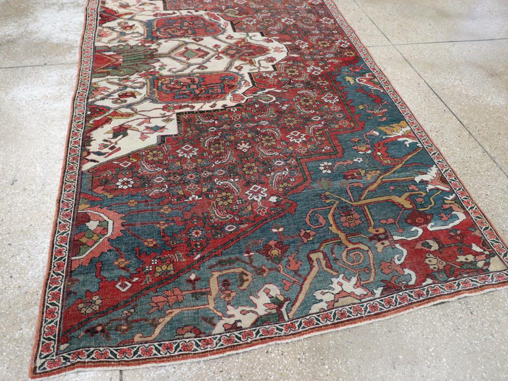 Wool Early 20th Century Persian Bidjar Sampler Rug For Sale