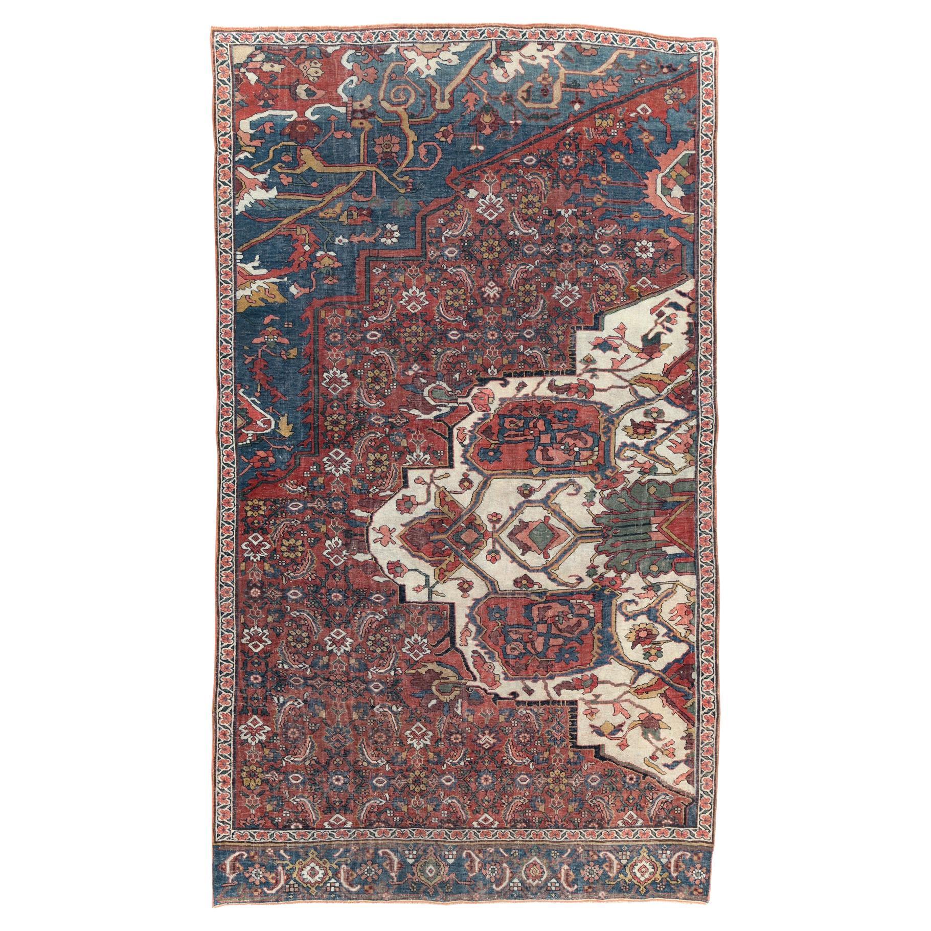 Early 20th Century Persian Bidjar Sampler Rug For Sale