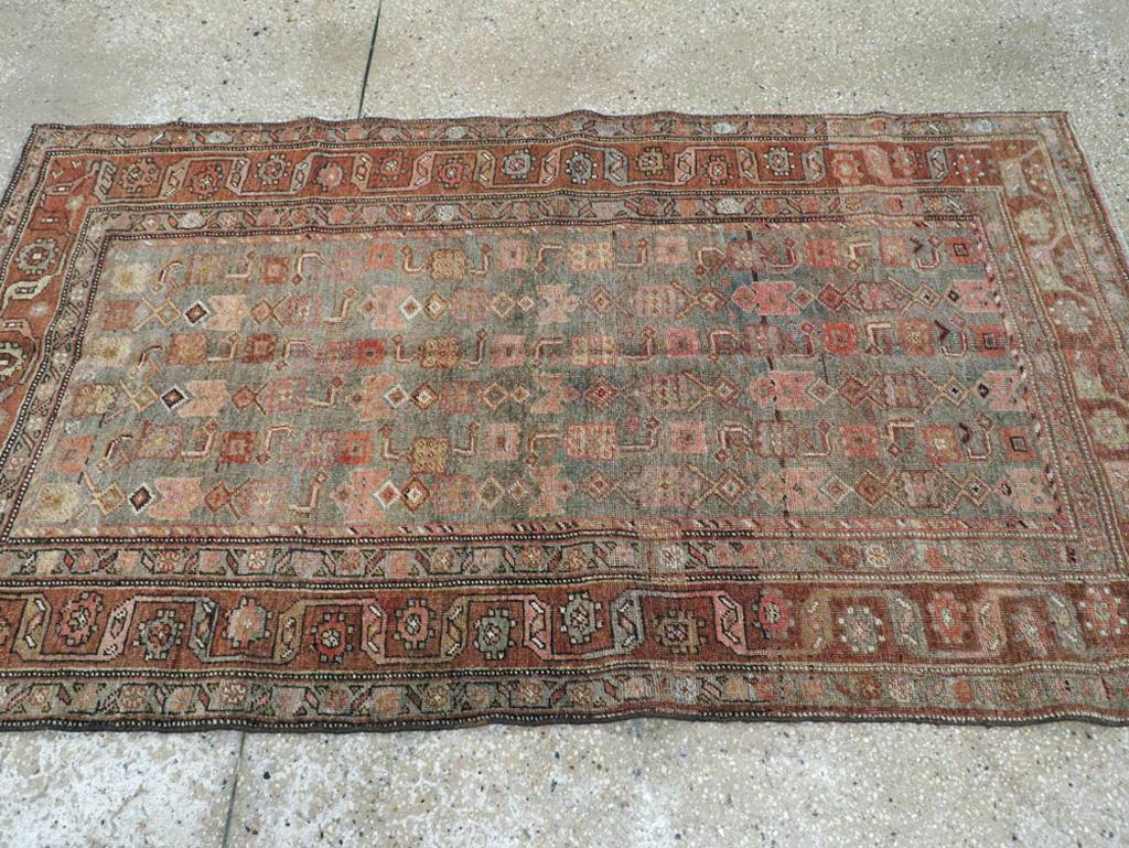 Noué à la main Tapis d'appoint persan Bidjar du début du 20e siècle en vente
