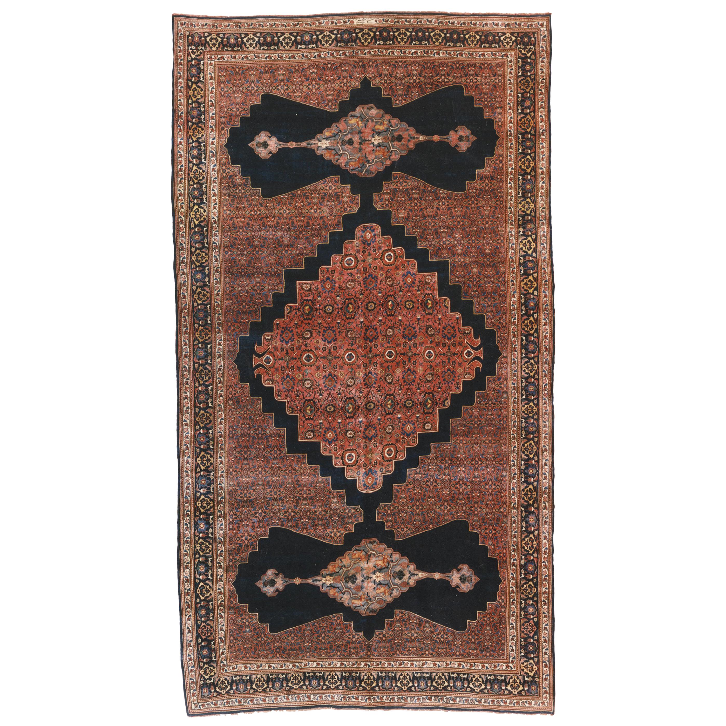 Early 20th Century Persian Bijar Rug For Sale