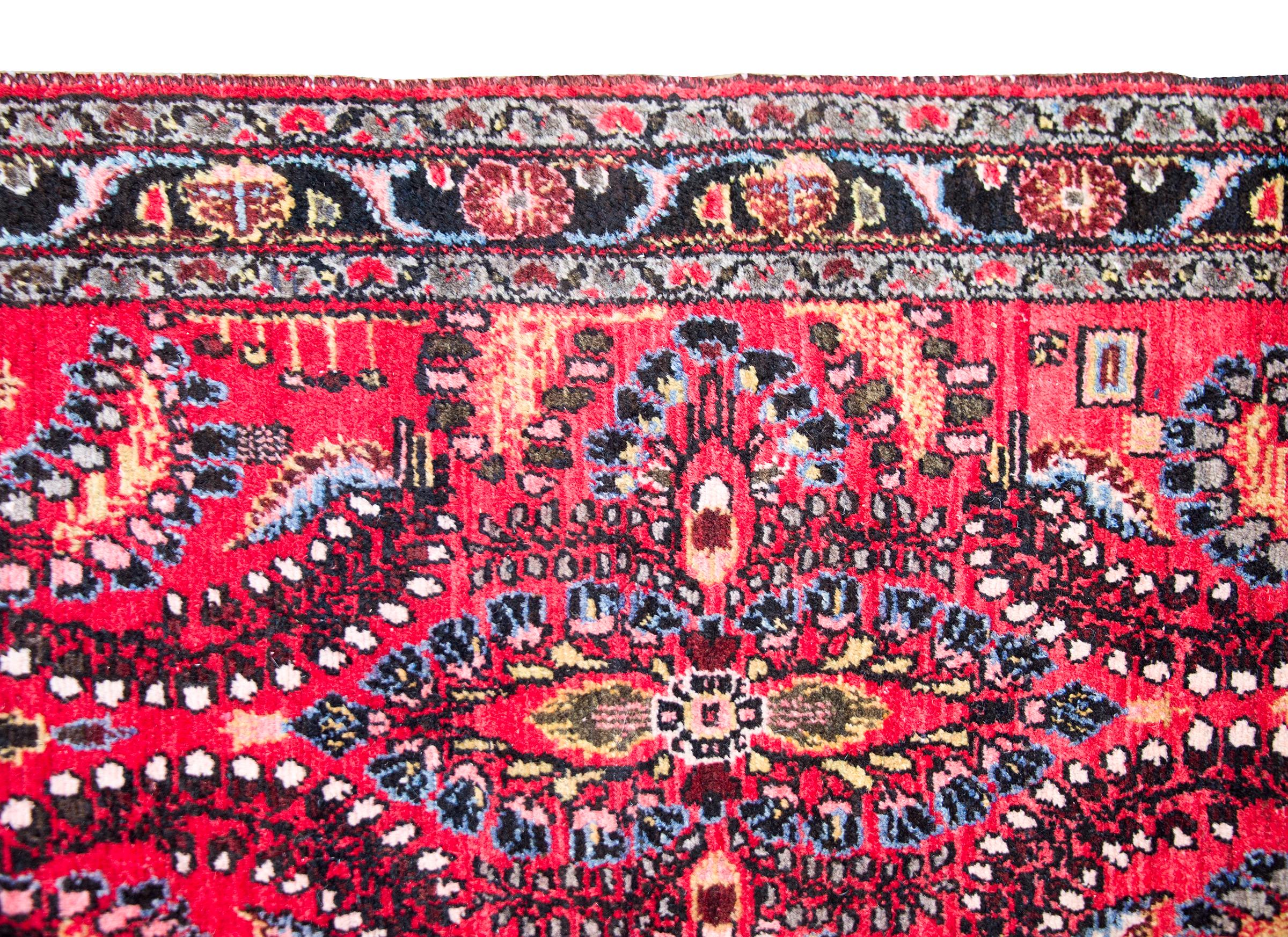 Wool Early 20th Century Persian Dargazin Rug For Sale