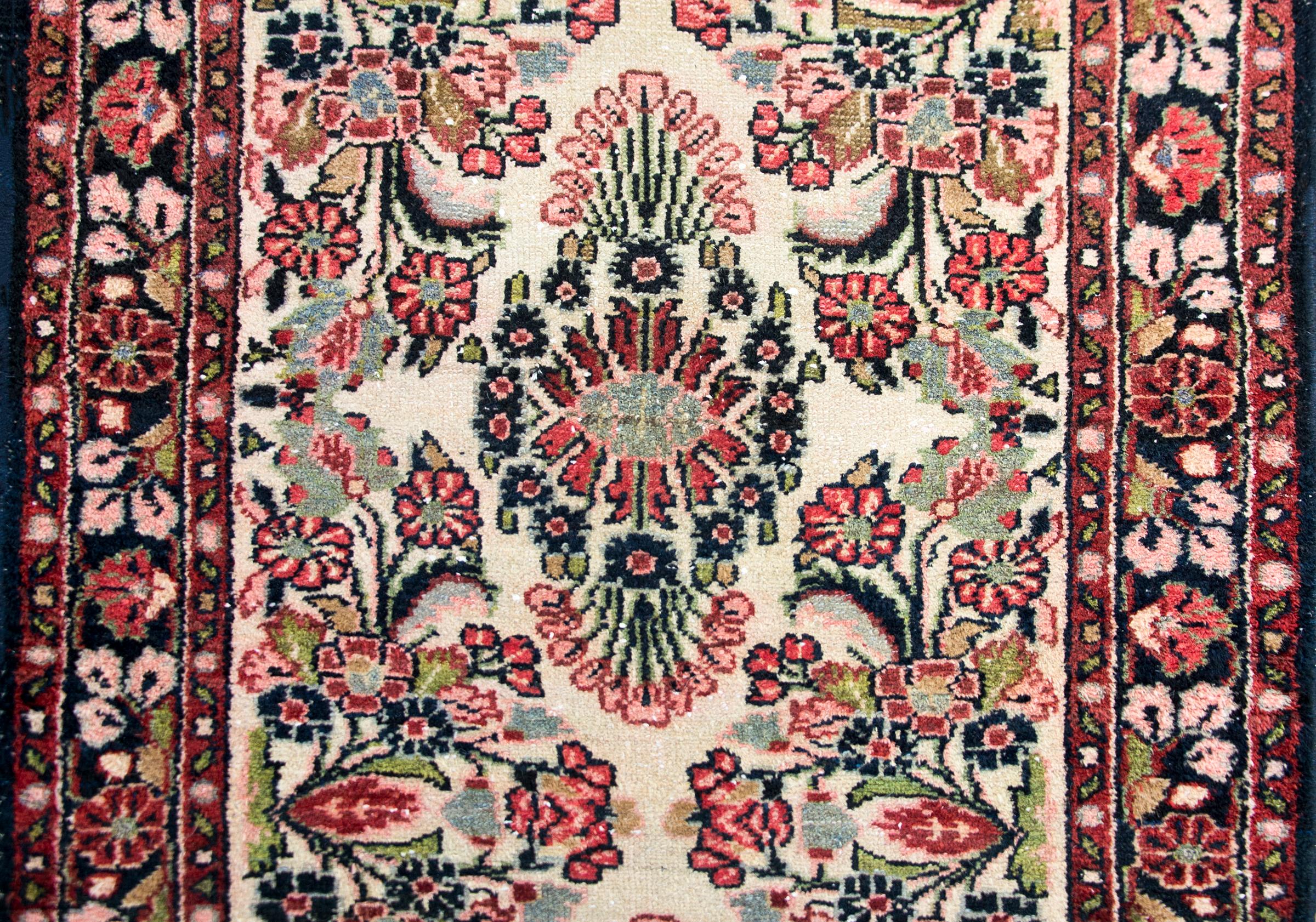 Early 20th Century Persian Dargazin Runner For Sale 4