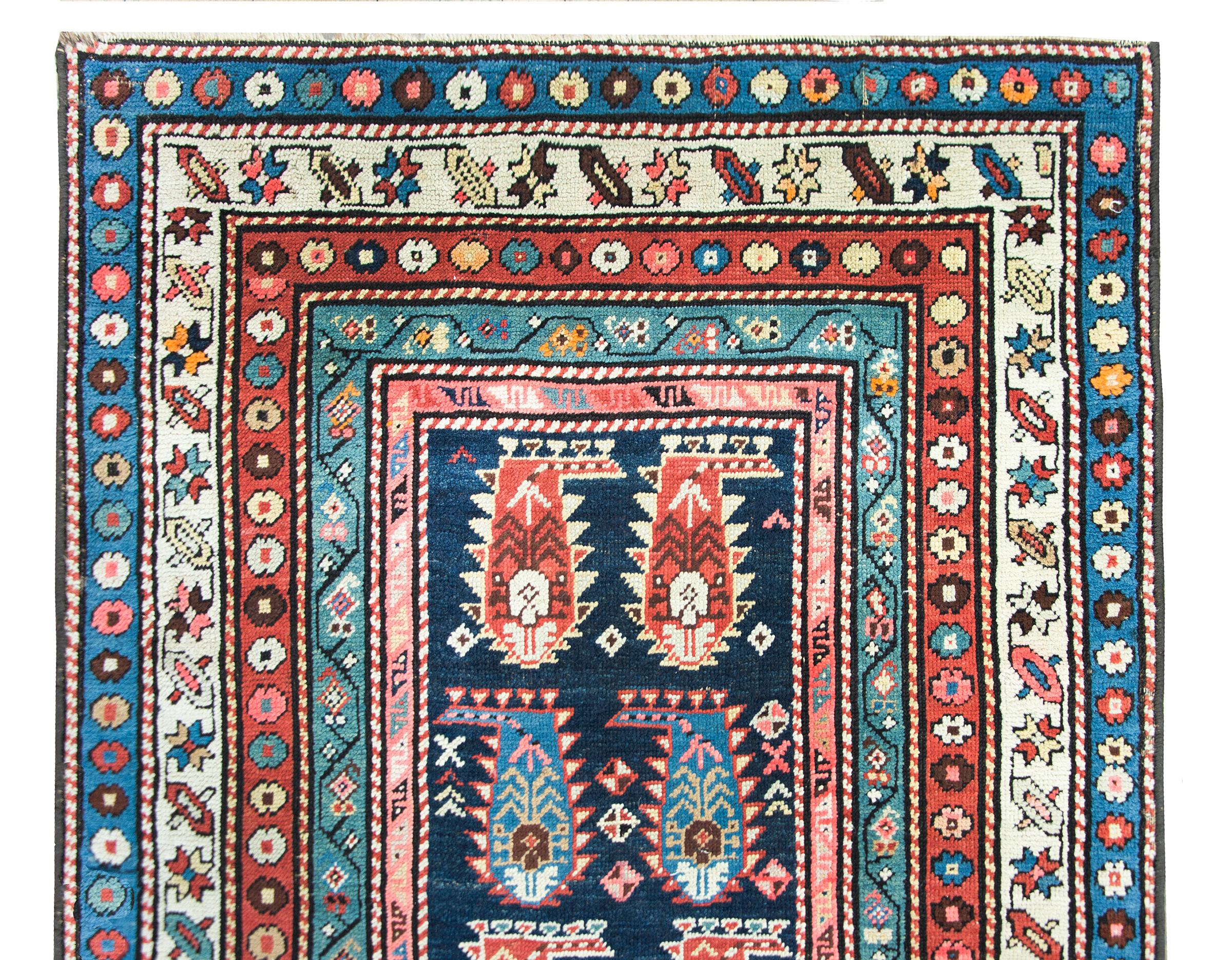 Early 20th Century Persian Ganjeh Rug For Sale 4