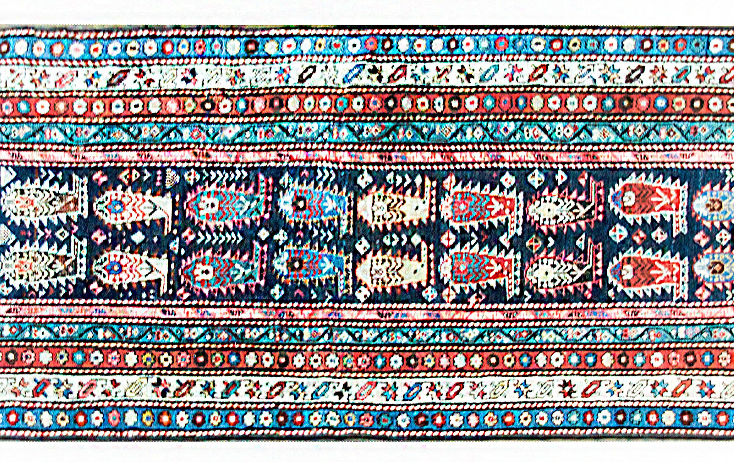 Tribal Early 20th Century Persian Ganjeh Rug For Sale