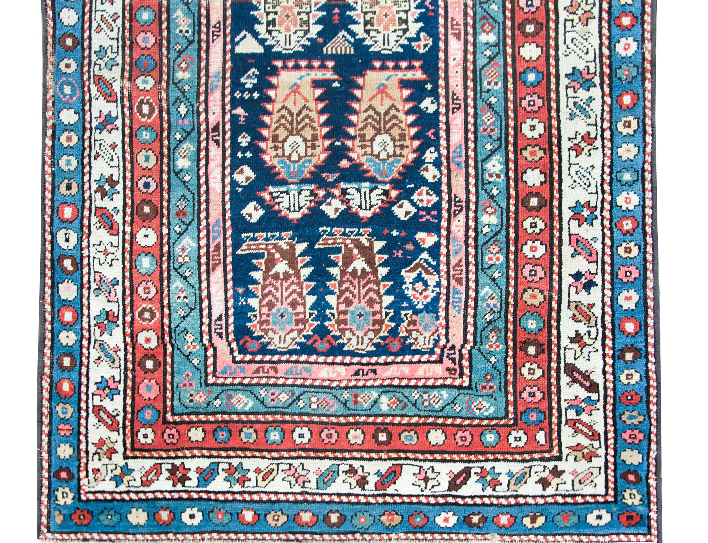 Early 20th Century Persian Ganjeh Rug For Sale 2