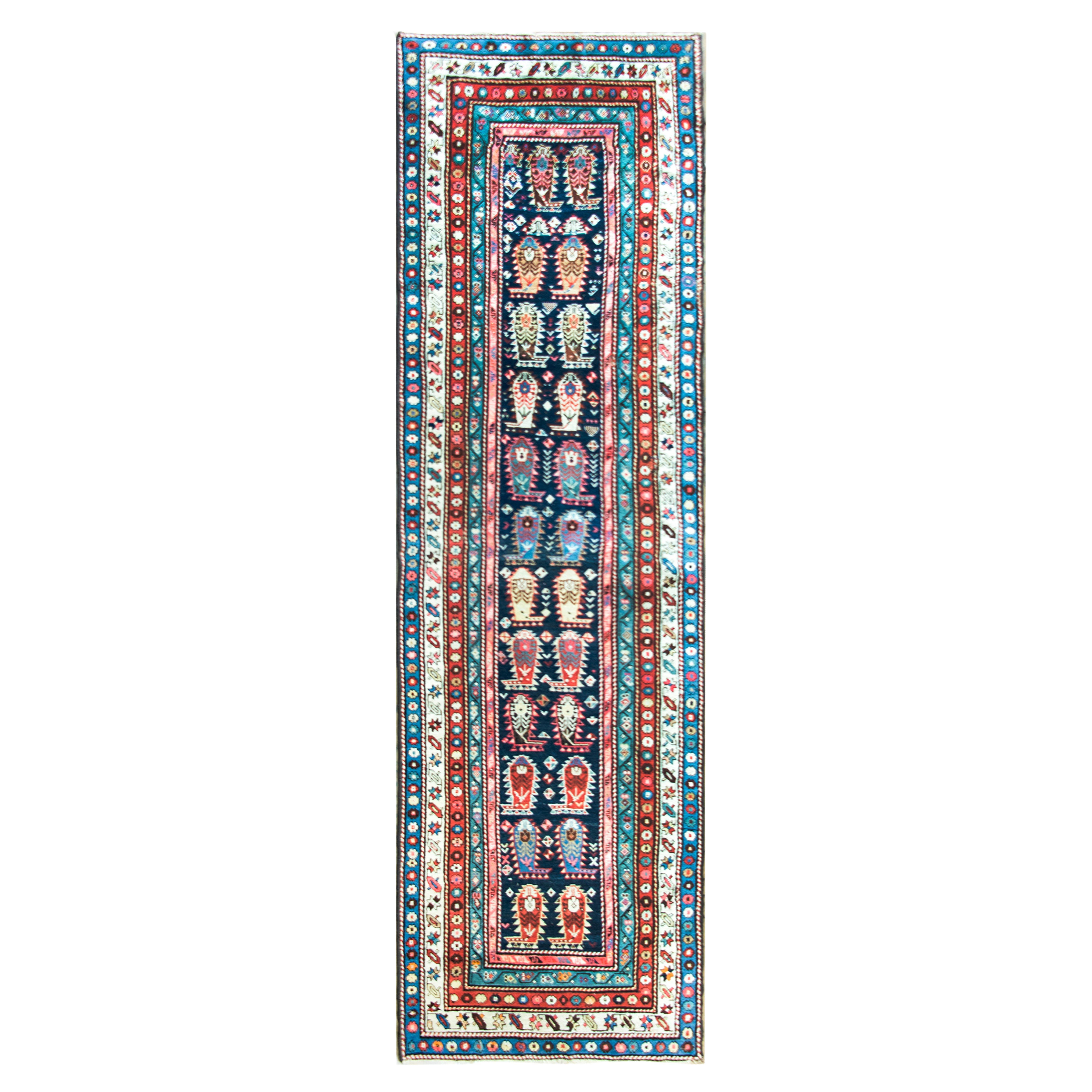 Early 20th Century Persian Ganjeh Rug For Sale