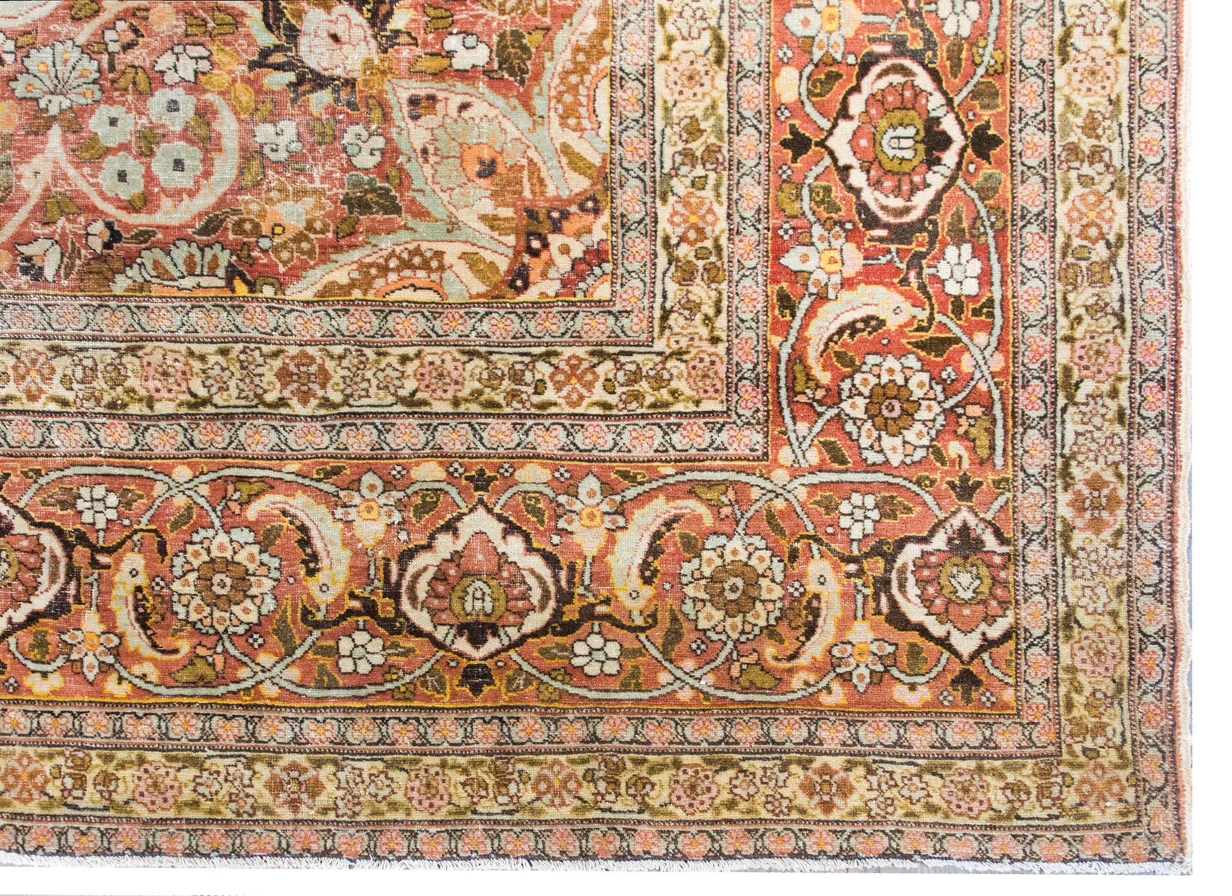 Tappeto persiano Hadji Jallili Tabriz dei primi del Novecento in vendita 6