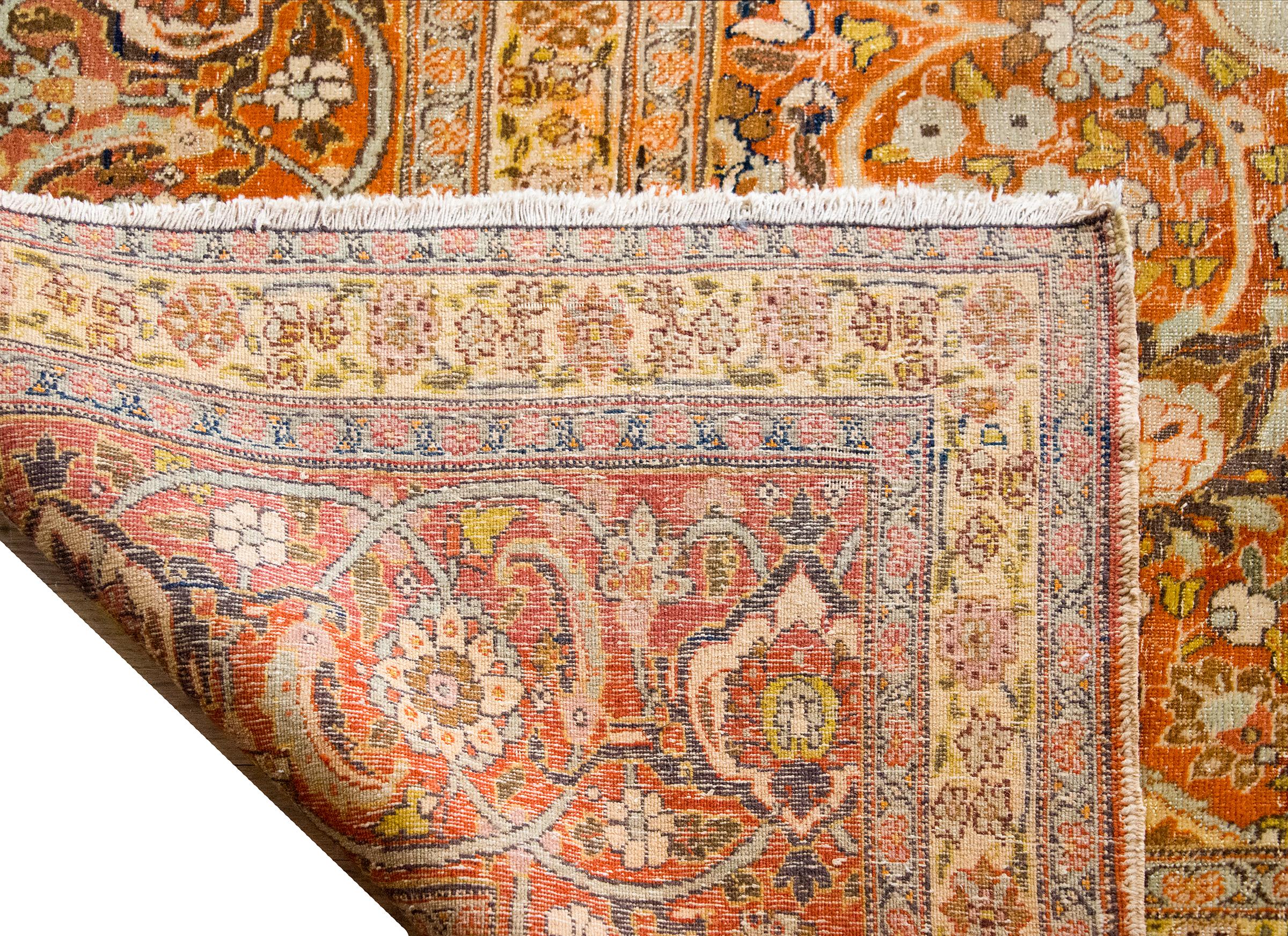 Tappeto persiano Hadji Jallili Tabriz dei primi del Novecento in vendita 7