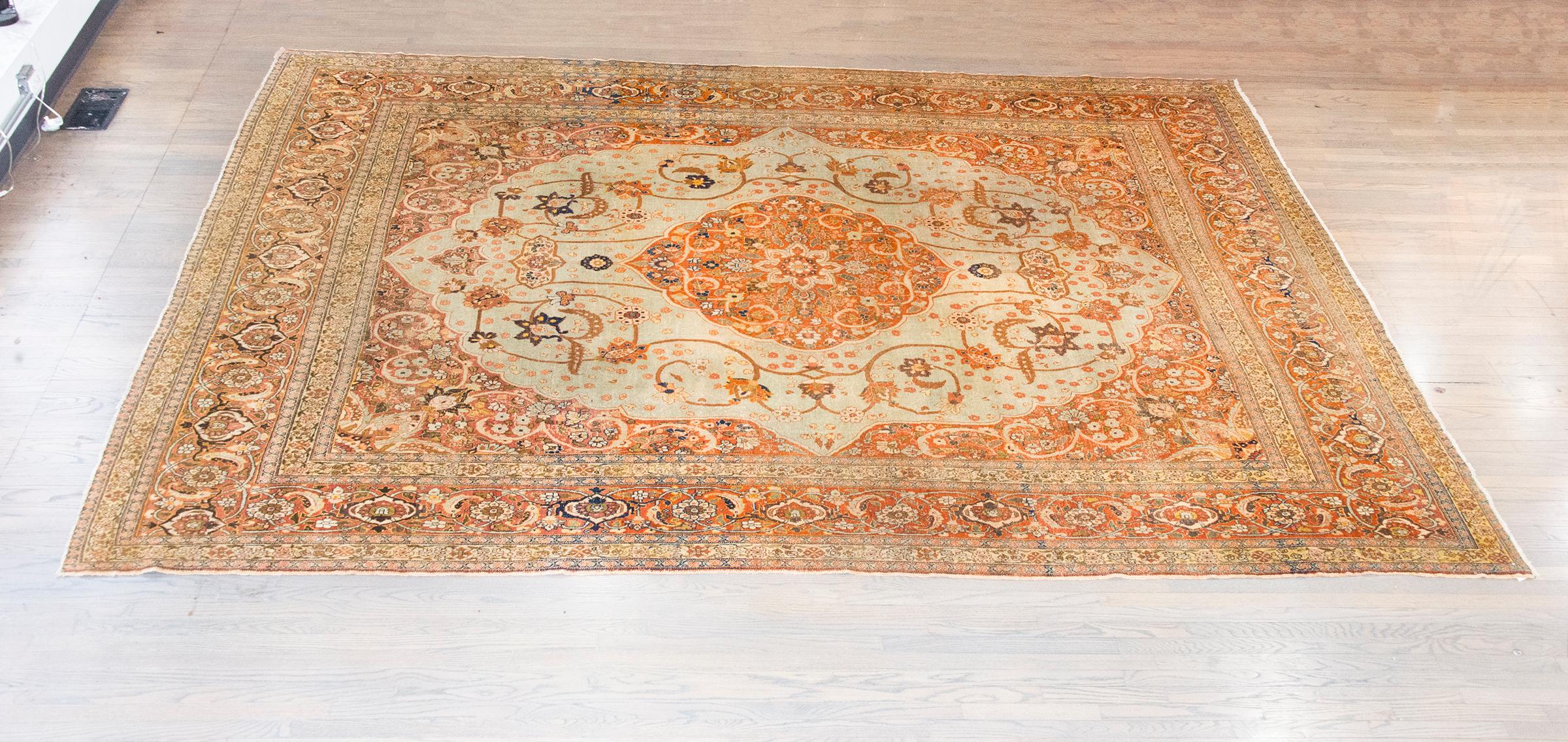 Tappeto persiano Hadji Jallili Tabriz dei primi del Novecento in vendita 8