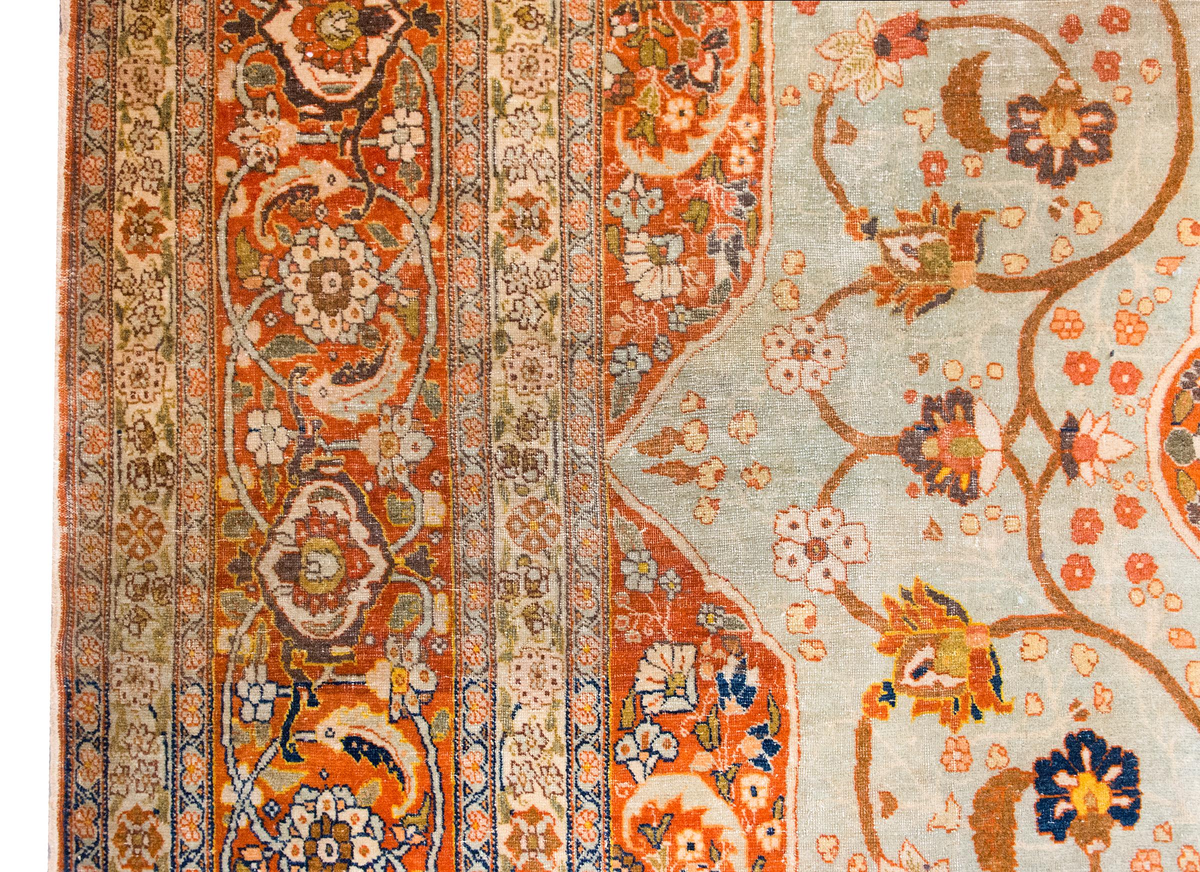 Inizio XX secolo Tappeto persiano Hadji Jallili Tabriz dei primi del Novecento in vendita