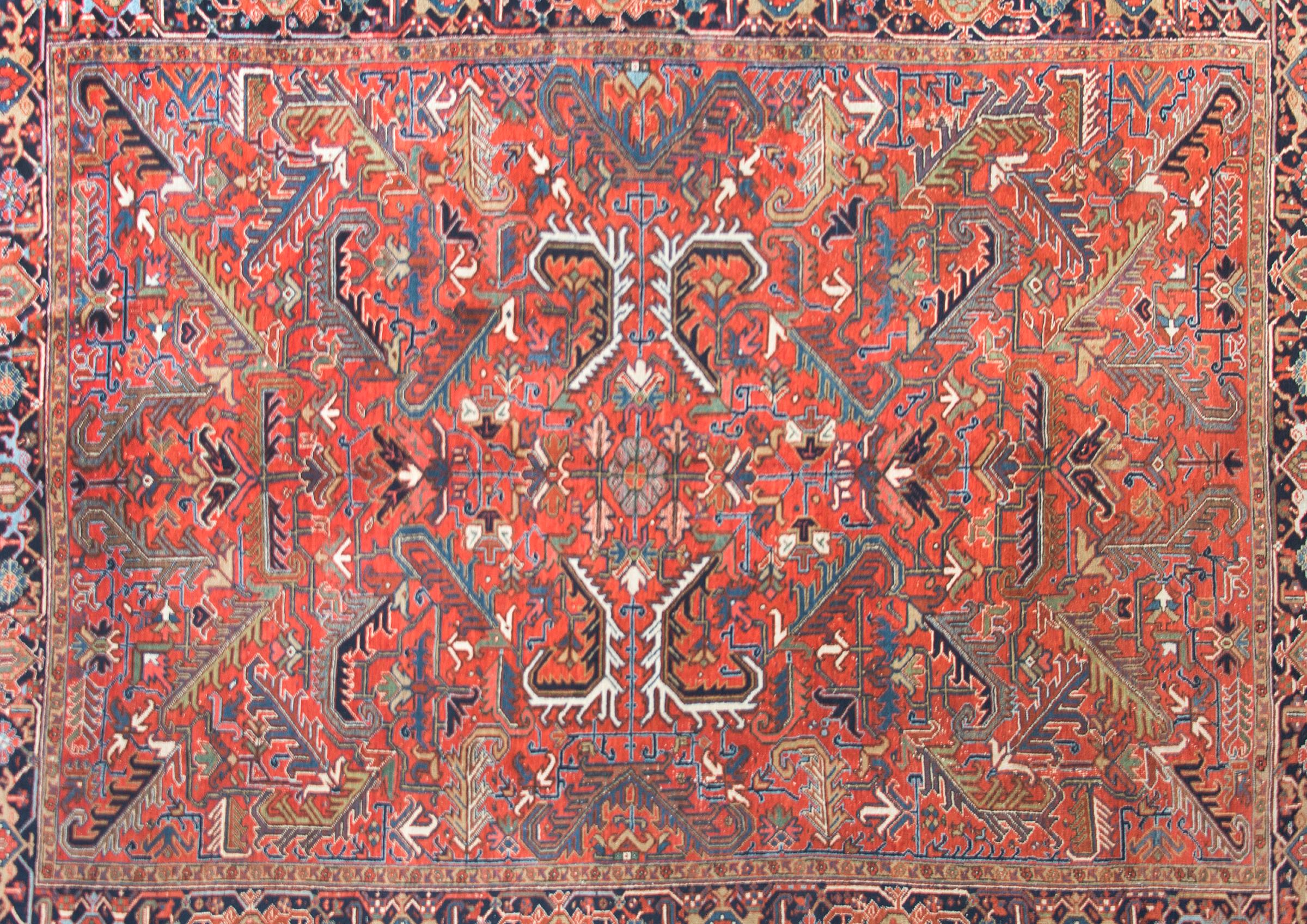 Heriz Serapi Early 20th Century Persian Heriz Rug For Sale