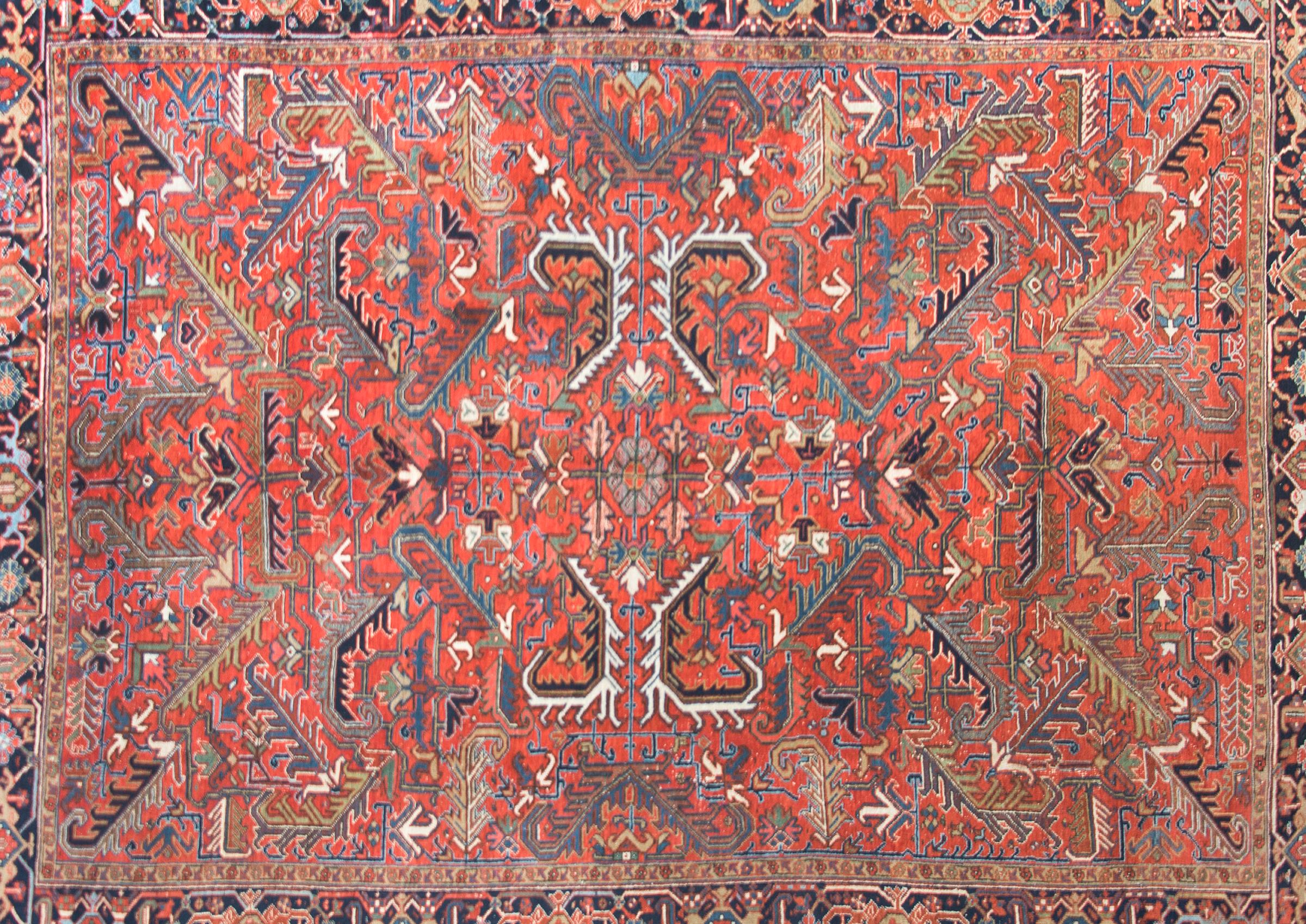 Heriz Serapi Early 20th Century Persian Heriz Rug For Sale