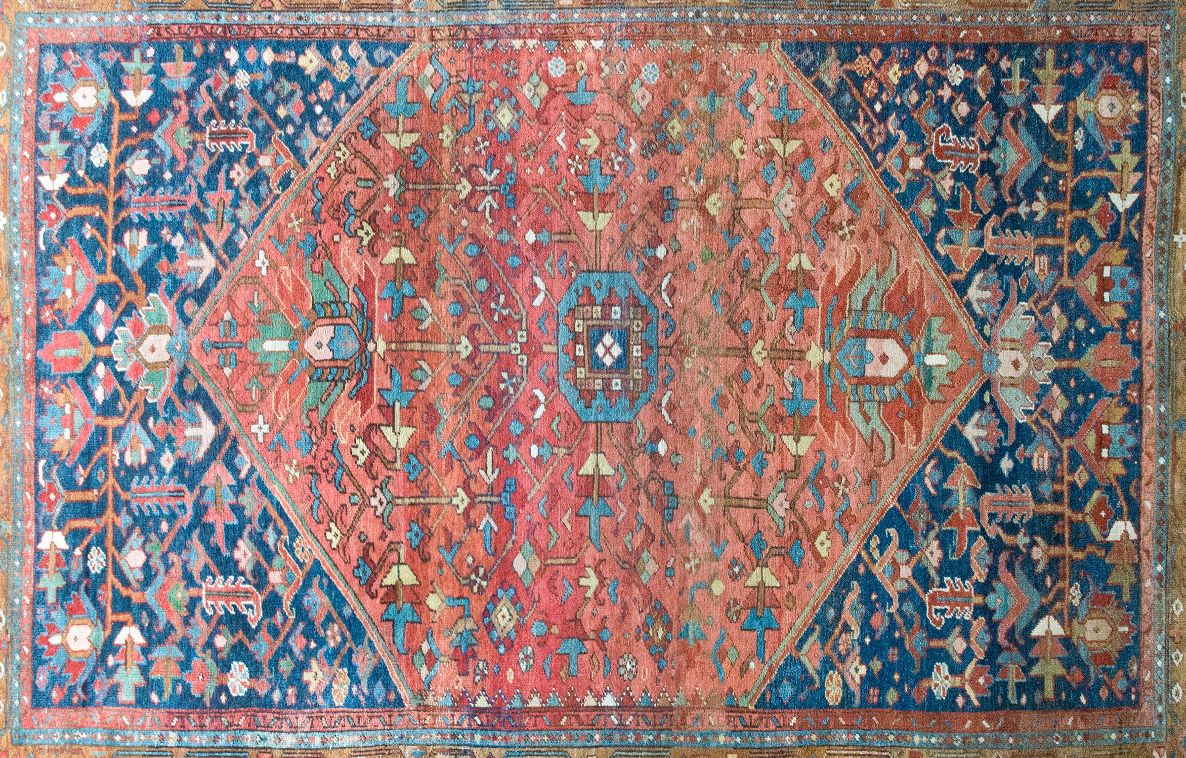 Heriz Serapi Early 20th Century Persian Heriz Rug For Sale