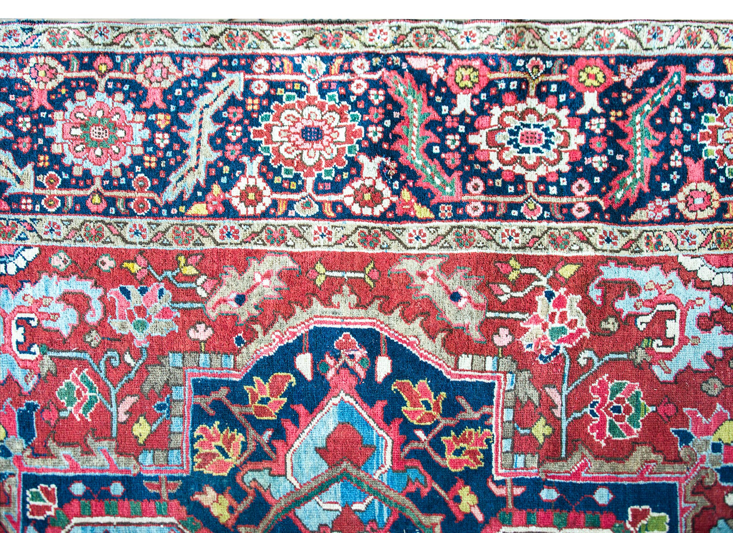 Mid-20th Century Early 20th Century Persian Heriz Rug