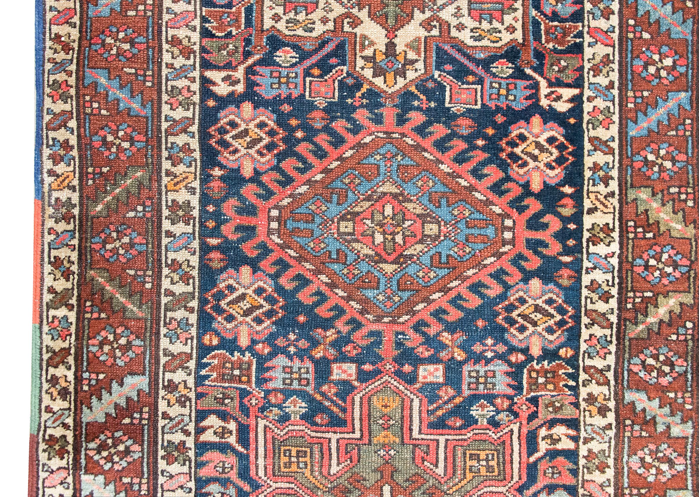 Wool Early 20th Century Persian Heriz Rug For Sale