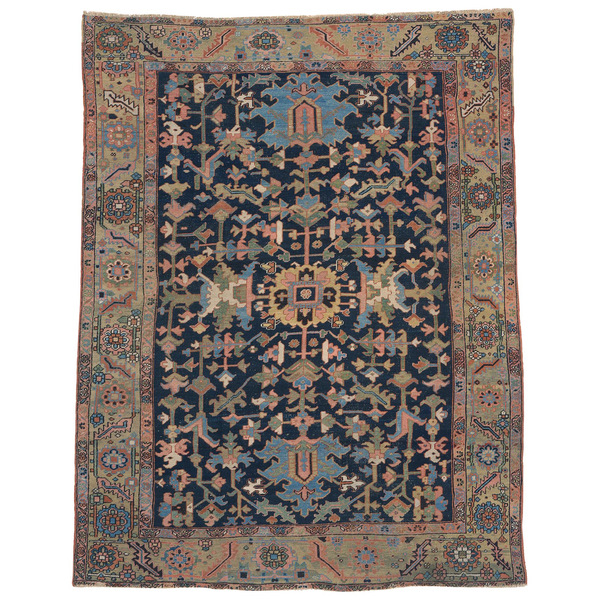 Early 20th Century Persian Heriz Rug For Sale