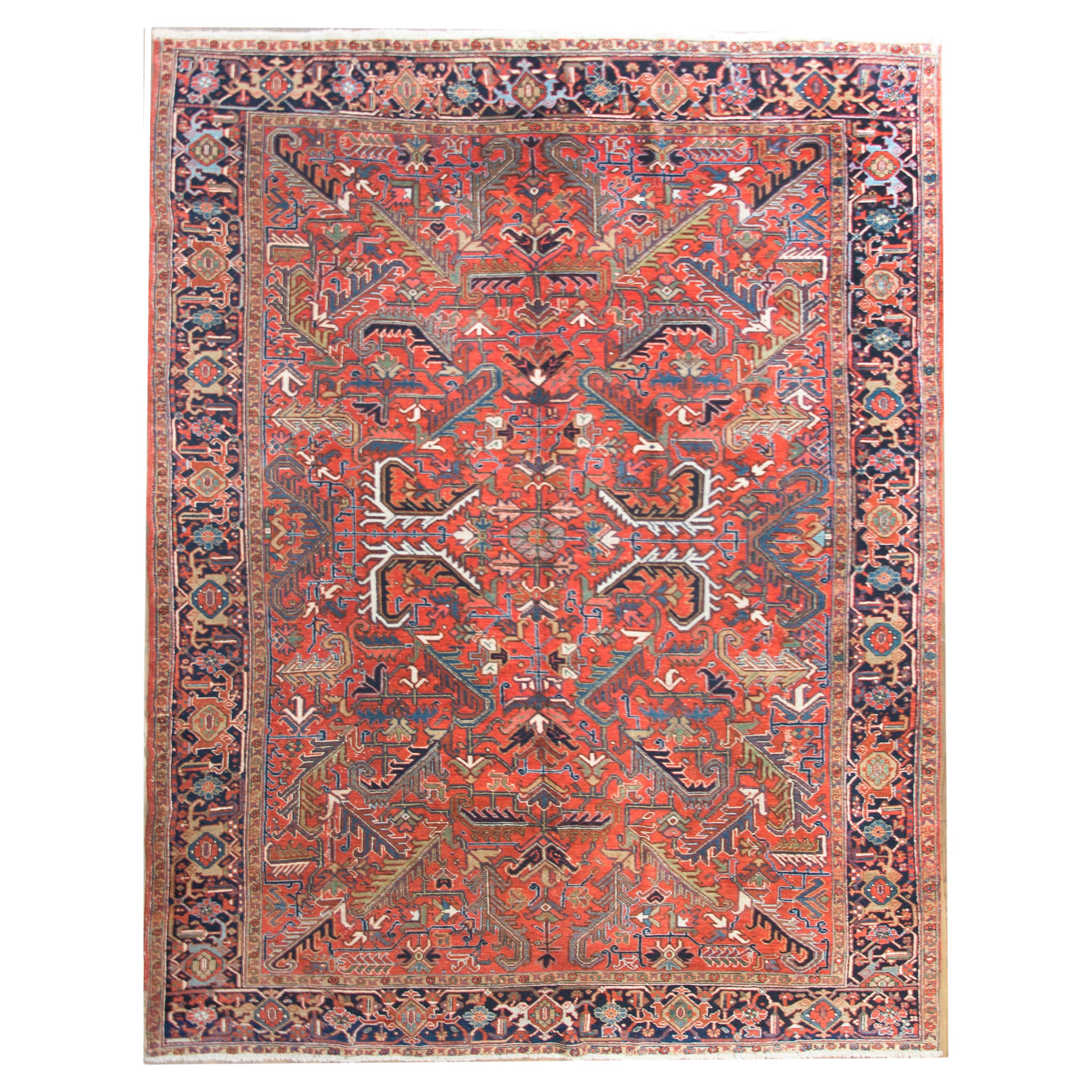 Early 20th Century Persian Heriz Rug For Sale