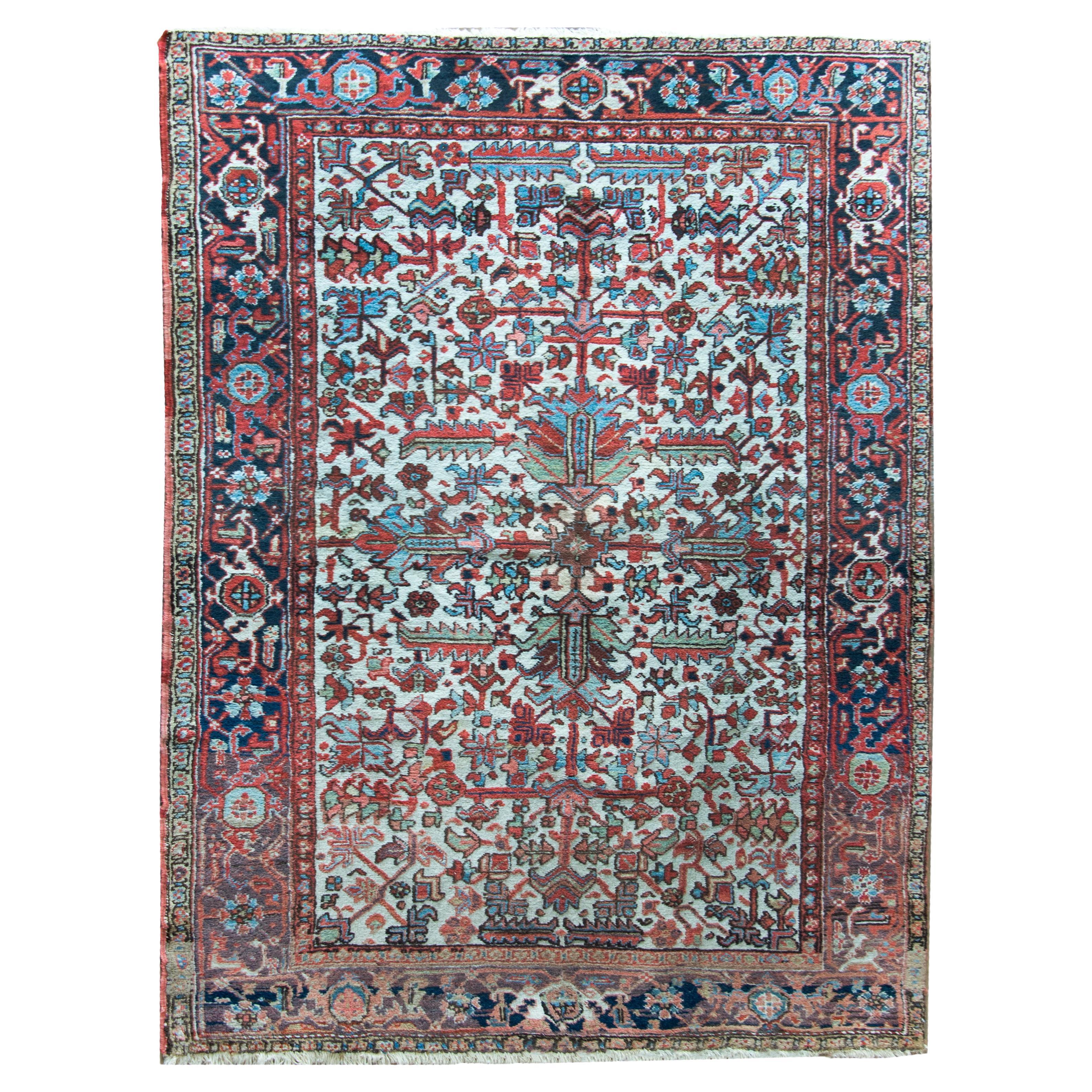 Early 20th Century Persian Heriz Rug