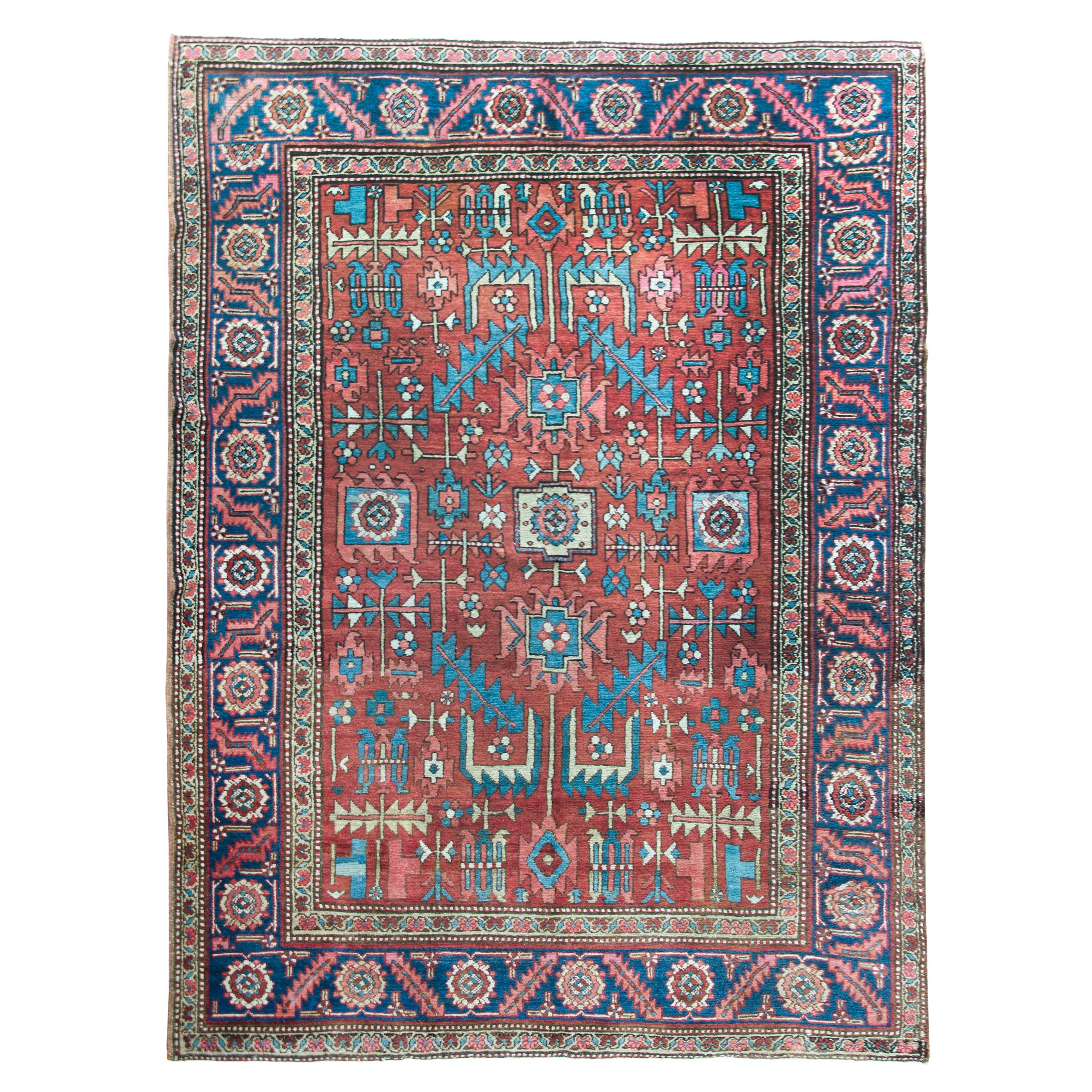 Early 20th Century Persian Heriz Rug