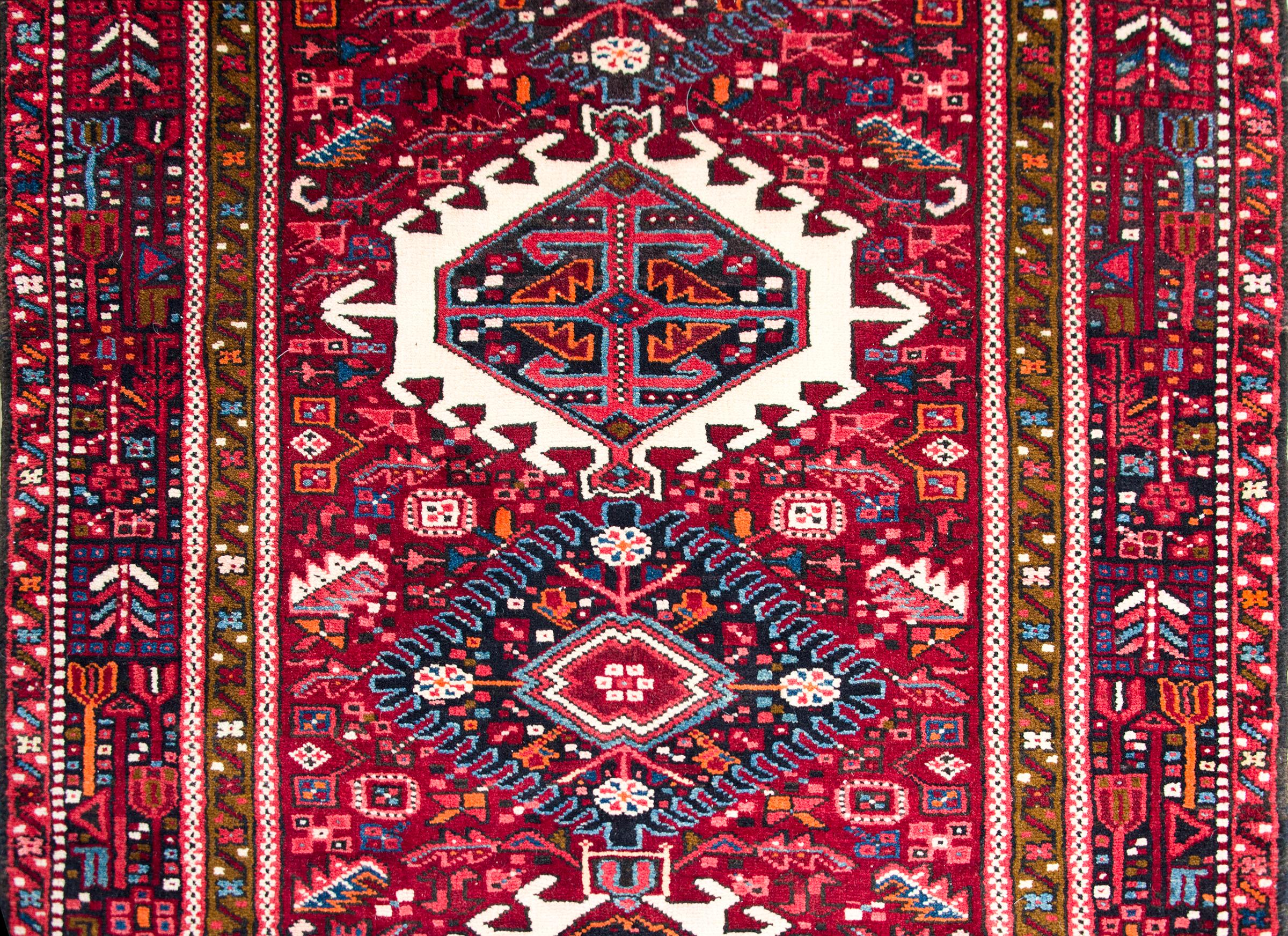 Early 20th Century Persian Heriz Runner For Sale 4